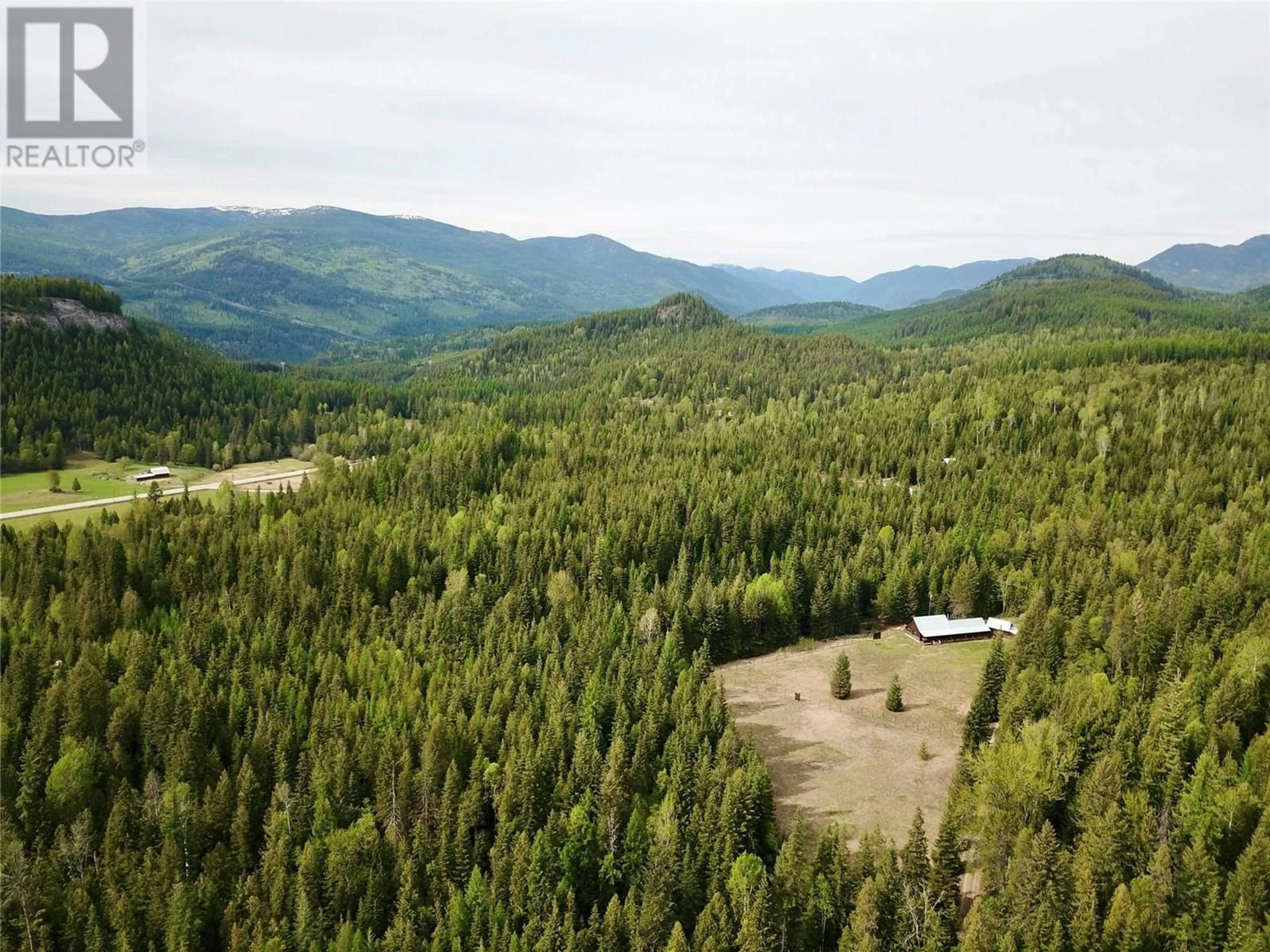 A pic from outside/outdoor area/front of a property/back of a property/a pic from drone, forest/trees view for 152 TALBOT ROAD, Salmo British Columbia V0G1Z0