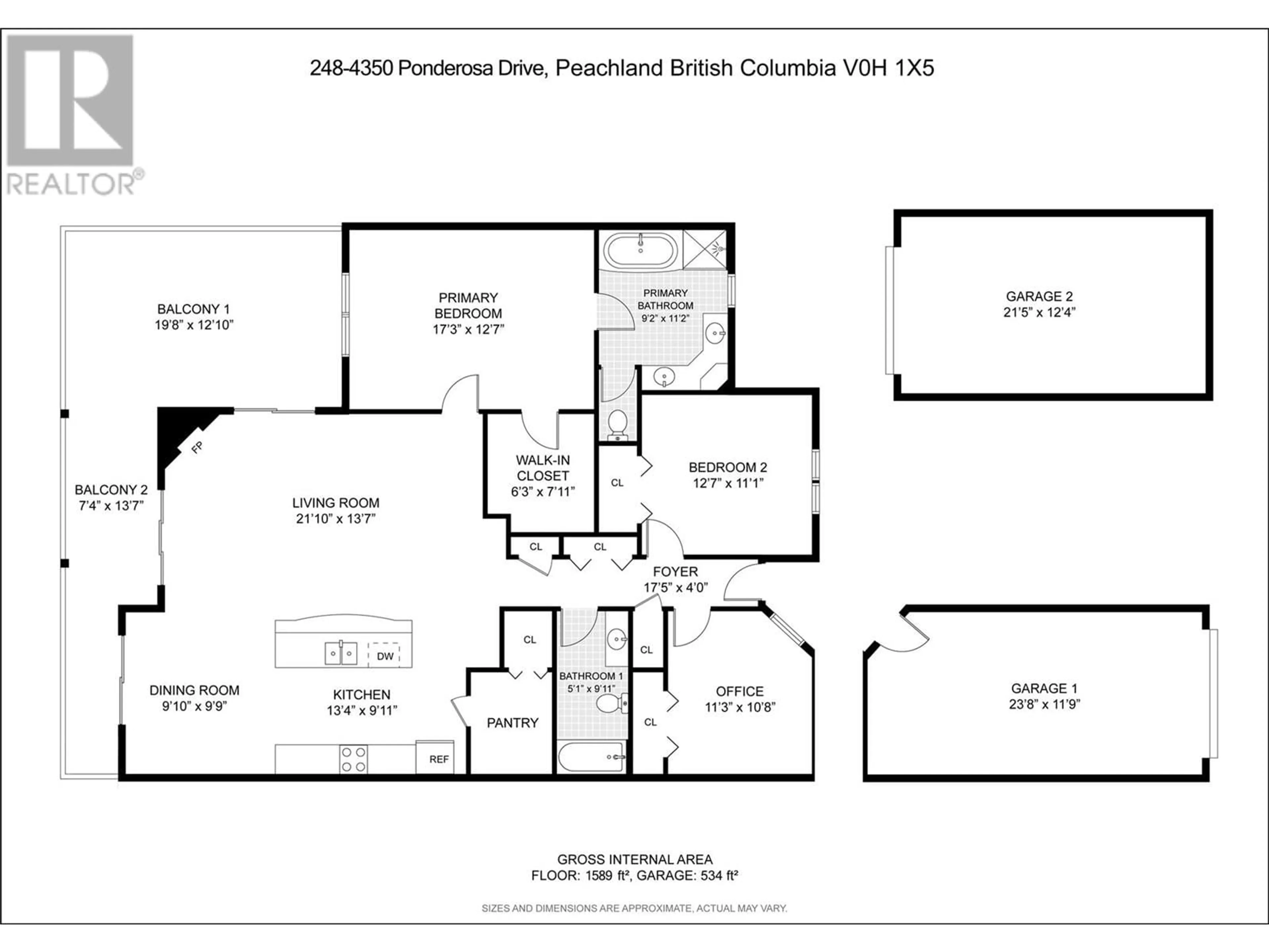 Floor plan for 248 - 4350 PONDEROSA DRIVE, Peachland British Columbia V0X1X5