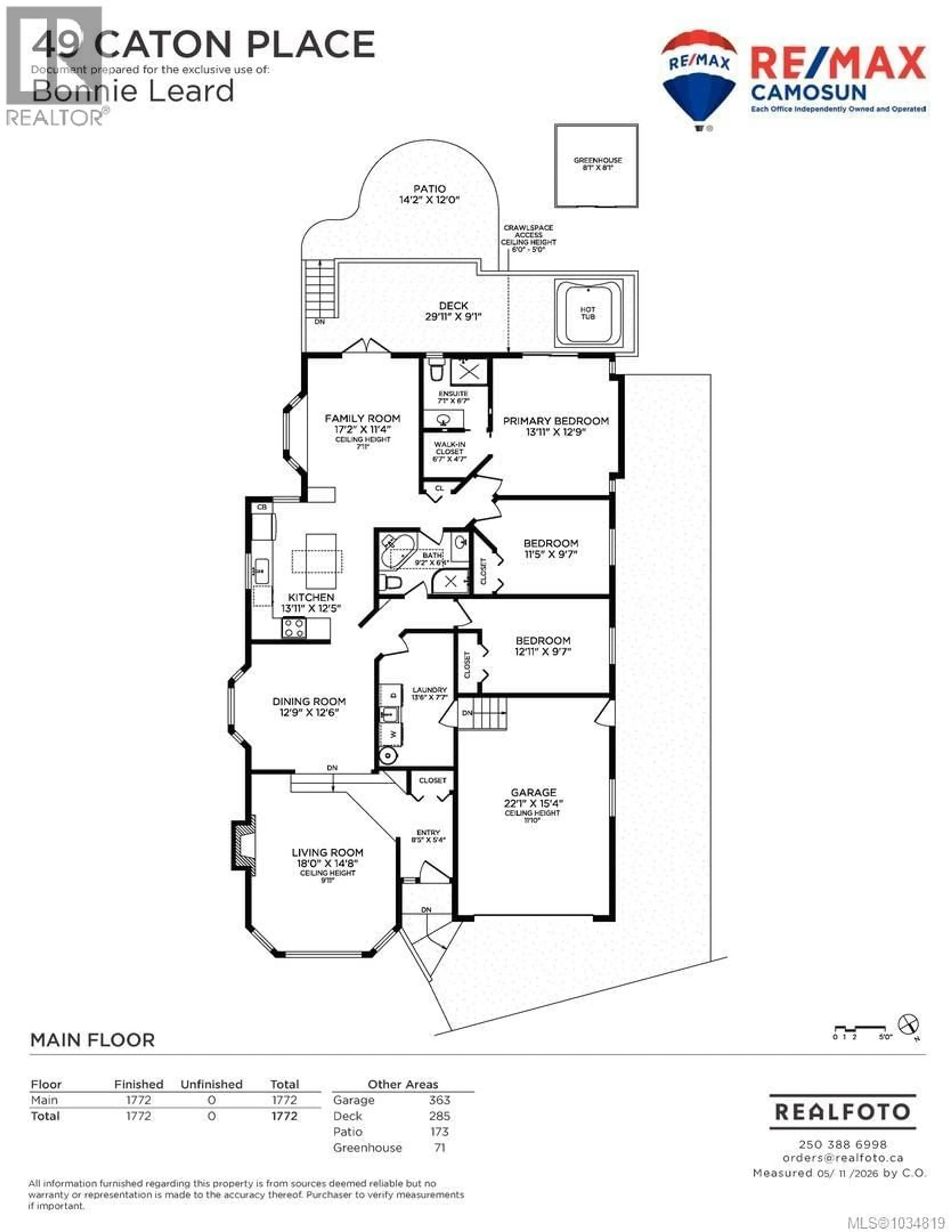 Floor plan for 49 CATON PLACE, View Royal British Columbia V9B1L1