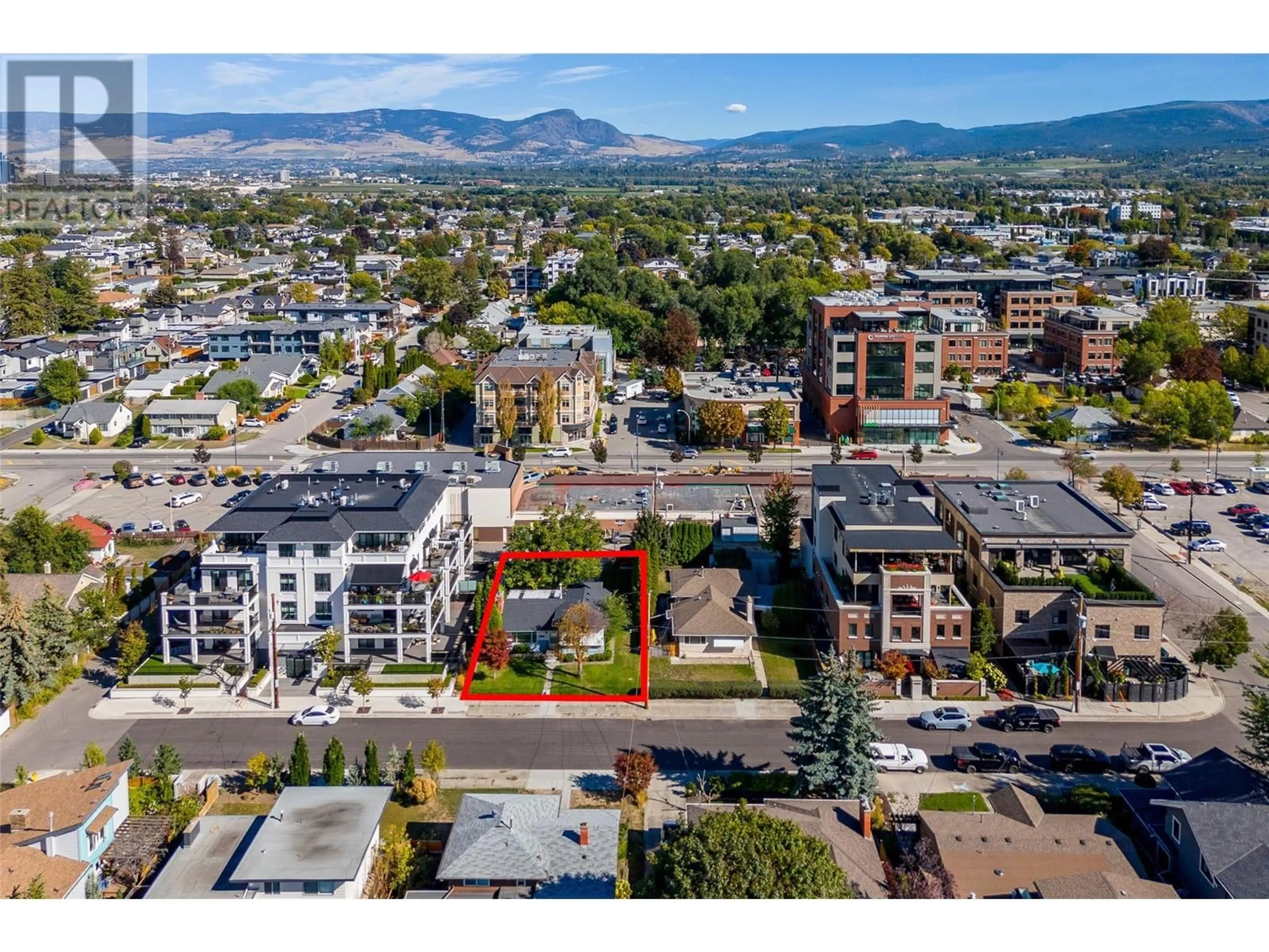 A pic from outside/outdoor area/front of a property/back of a property/a pic from drone, mountain view for 2653 GORE STREET, Kelowna British Columbia V1Y1M6