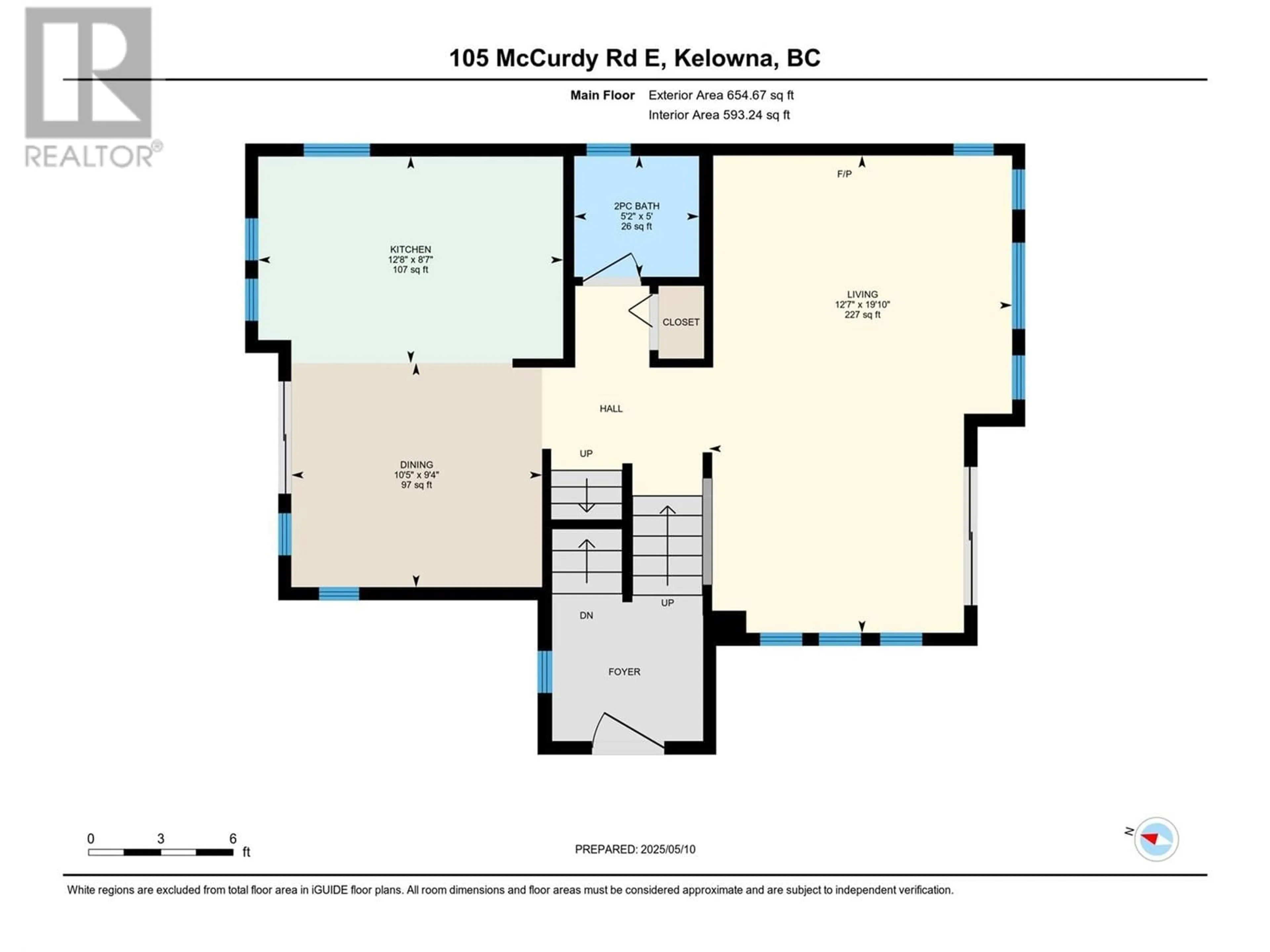 Floor plan for 105 MCCURDY ROAD EAST, Kelowna British Columbia V1X2P7