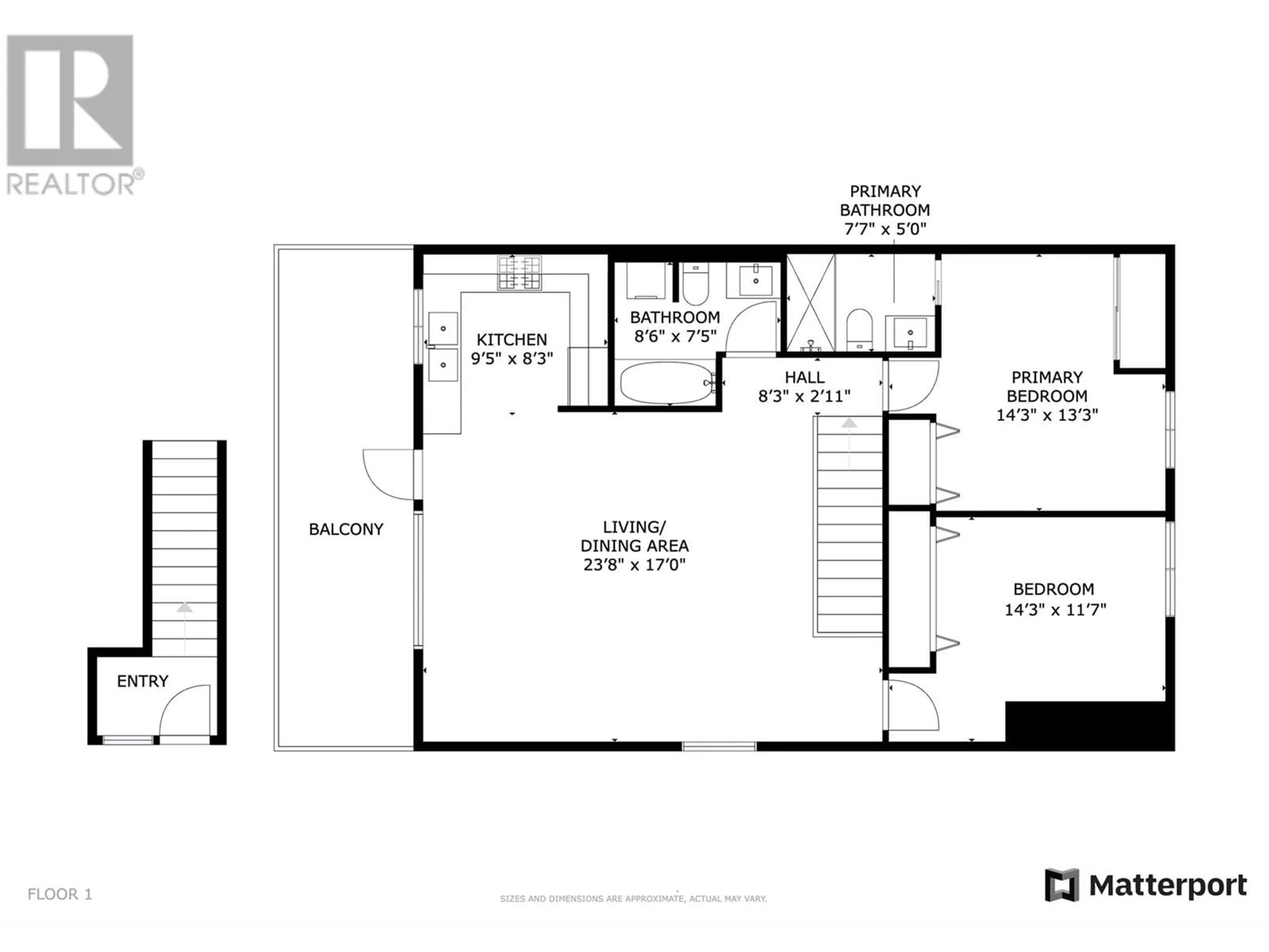 Floor plan for 70 - 685 BOYNTON PLACE, Kelowna British Columbia V1V0G7