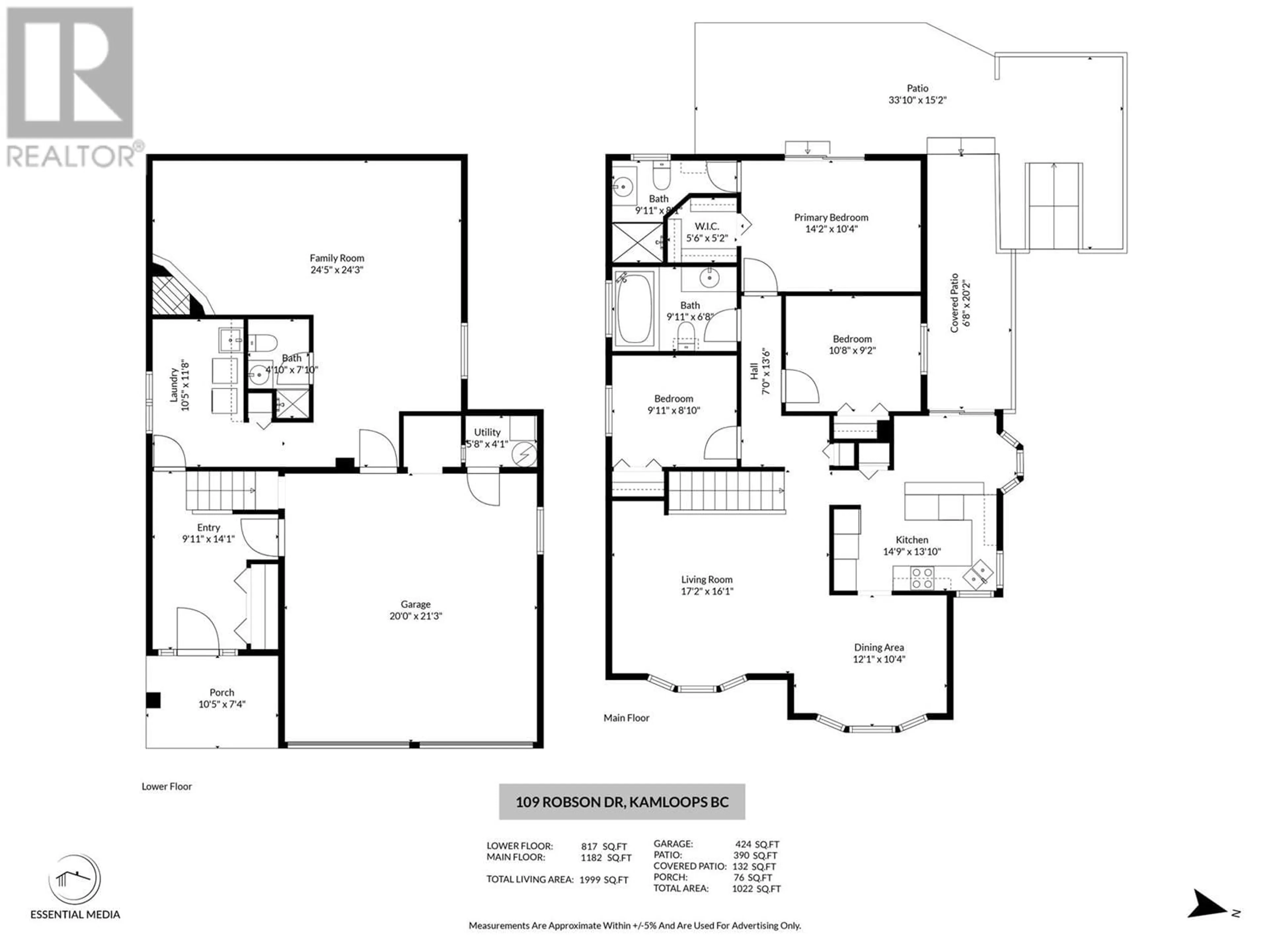Floor plan for 109 ROBSON DRIVE, Kamloops British Columbia V2E2K6