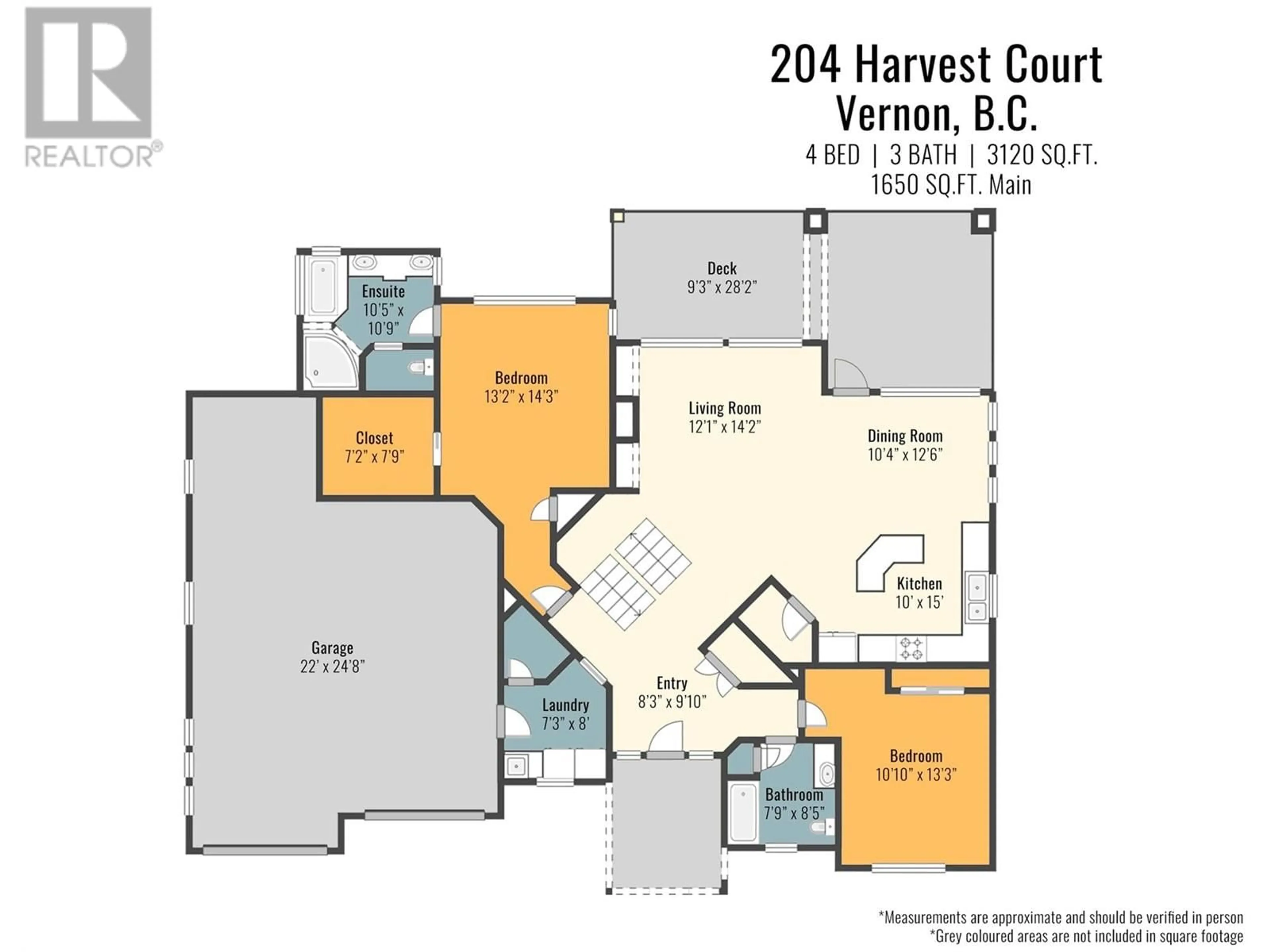 Floor plan for 204 HARVEST COURT, Vernon British Columbia V1H1Z8