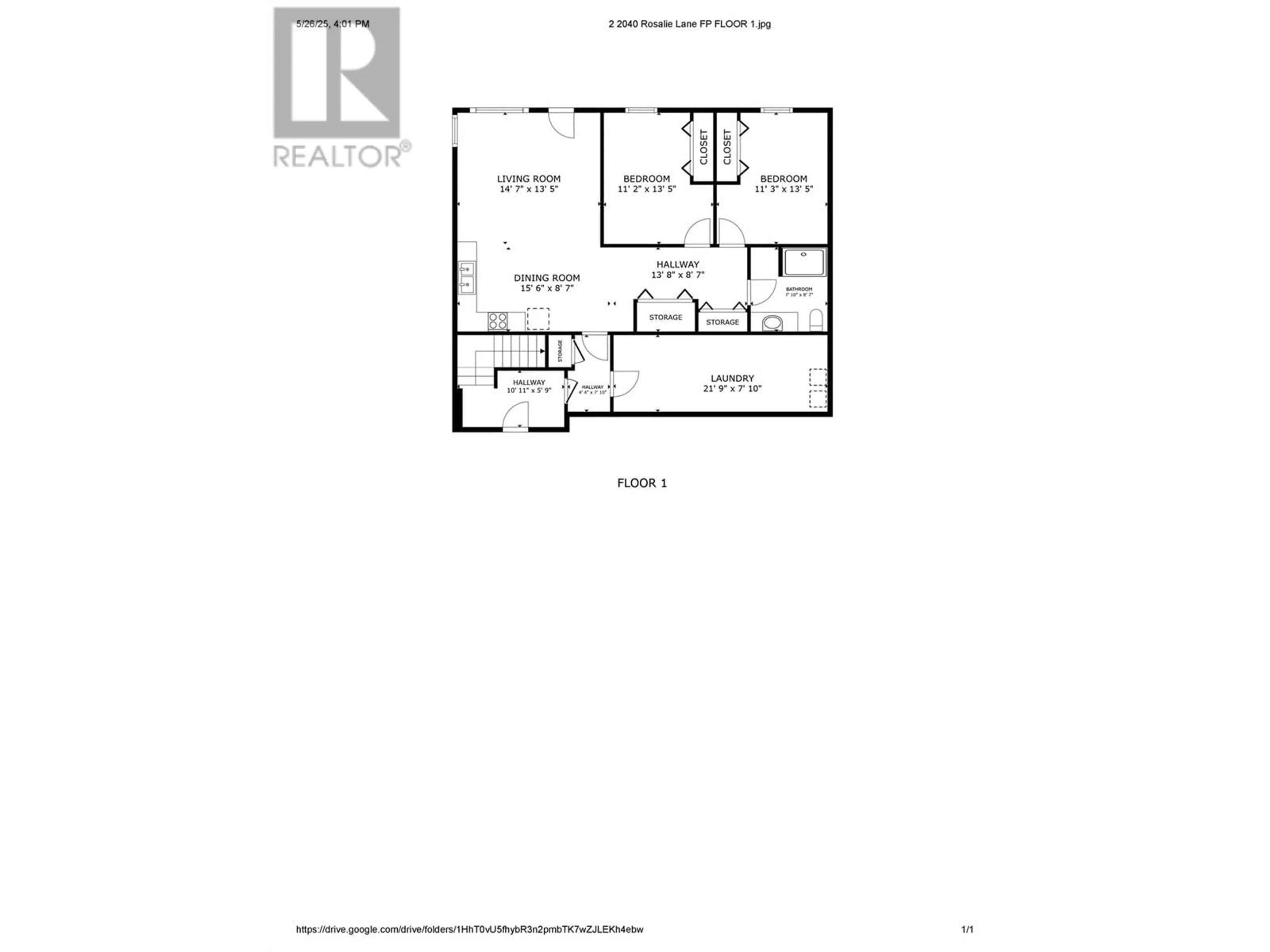 Floor plan for 2-2040 ROSEALEE LANE, West Kelowna British Columbia V1Z4C5