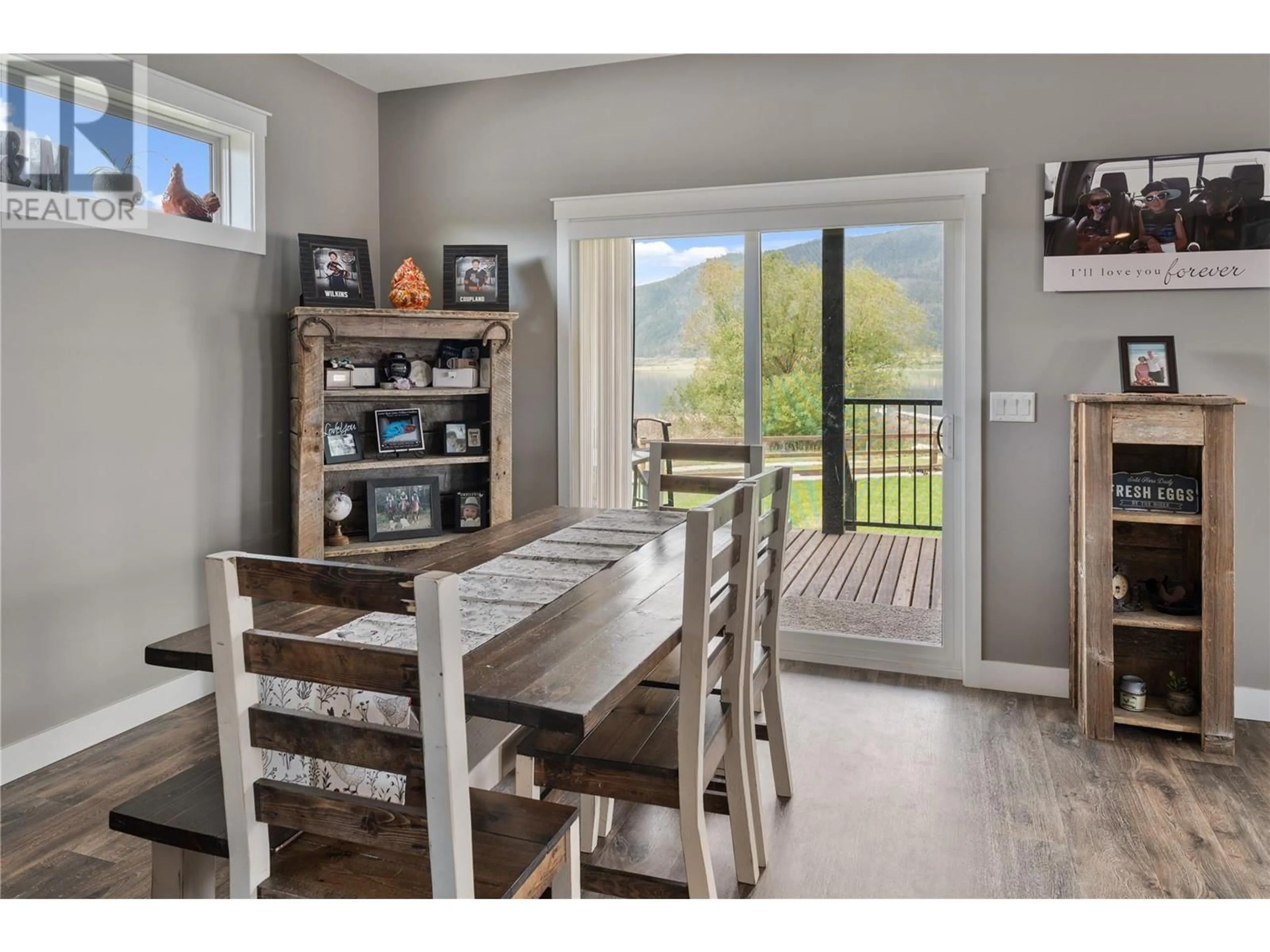 Dining room, wood/laminate floor for 128 - 63 ANTOINE ROAD, Vernon British Columbia V1H2A3