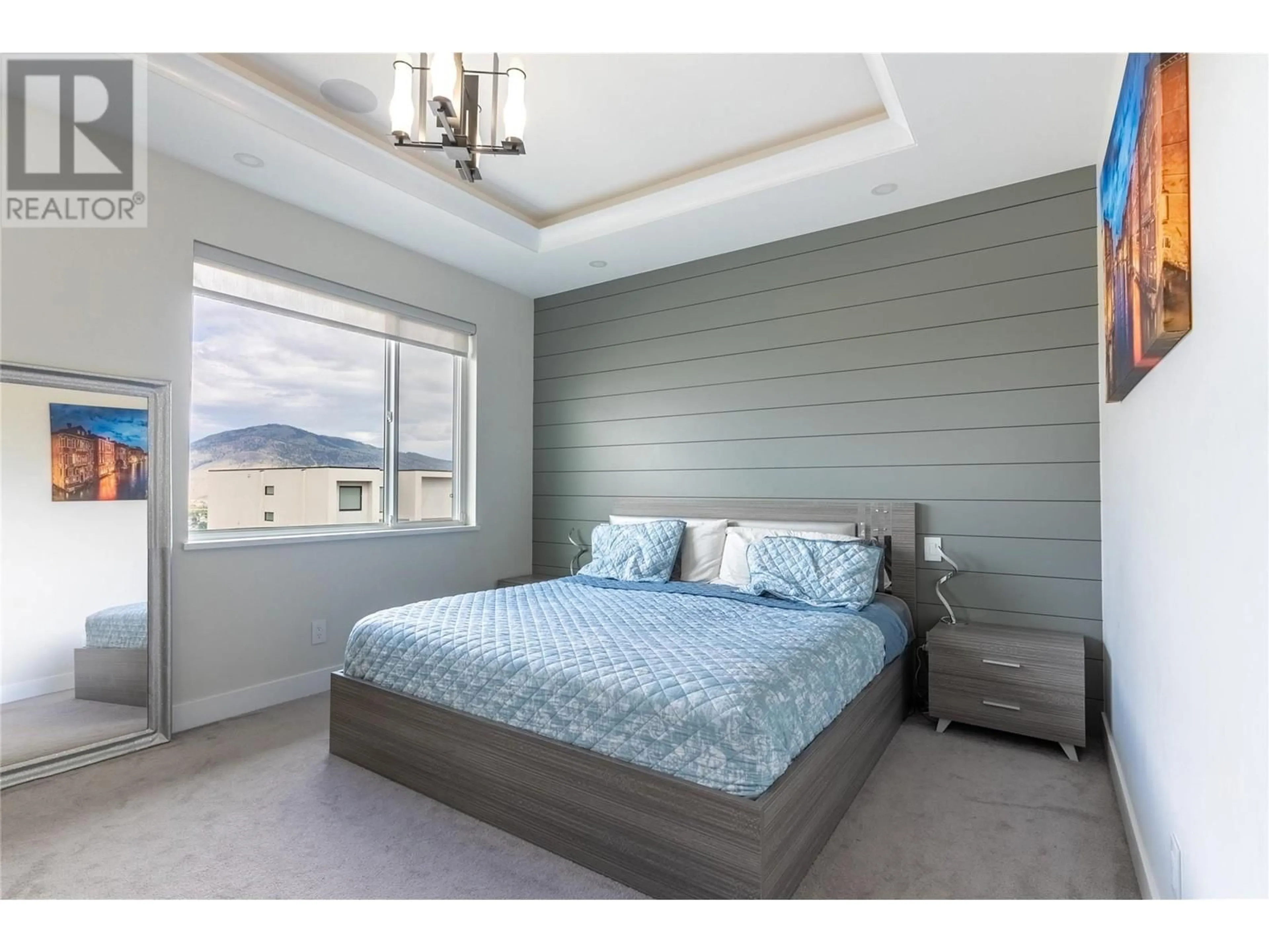 Bedroom with bed, wood/laminate floor for 1069 FORDEN PLACE, Kamloops British Columbia V2C0G6