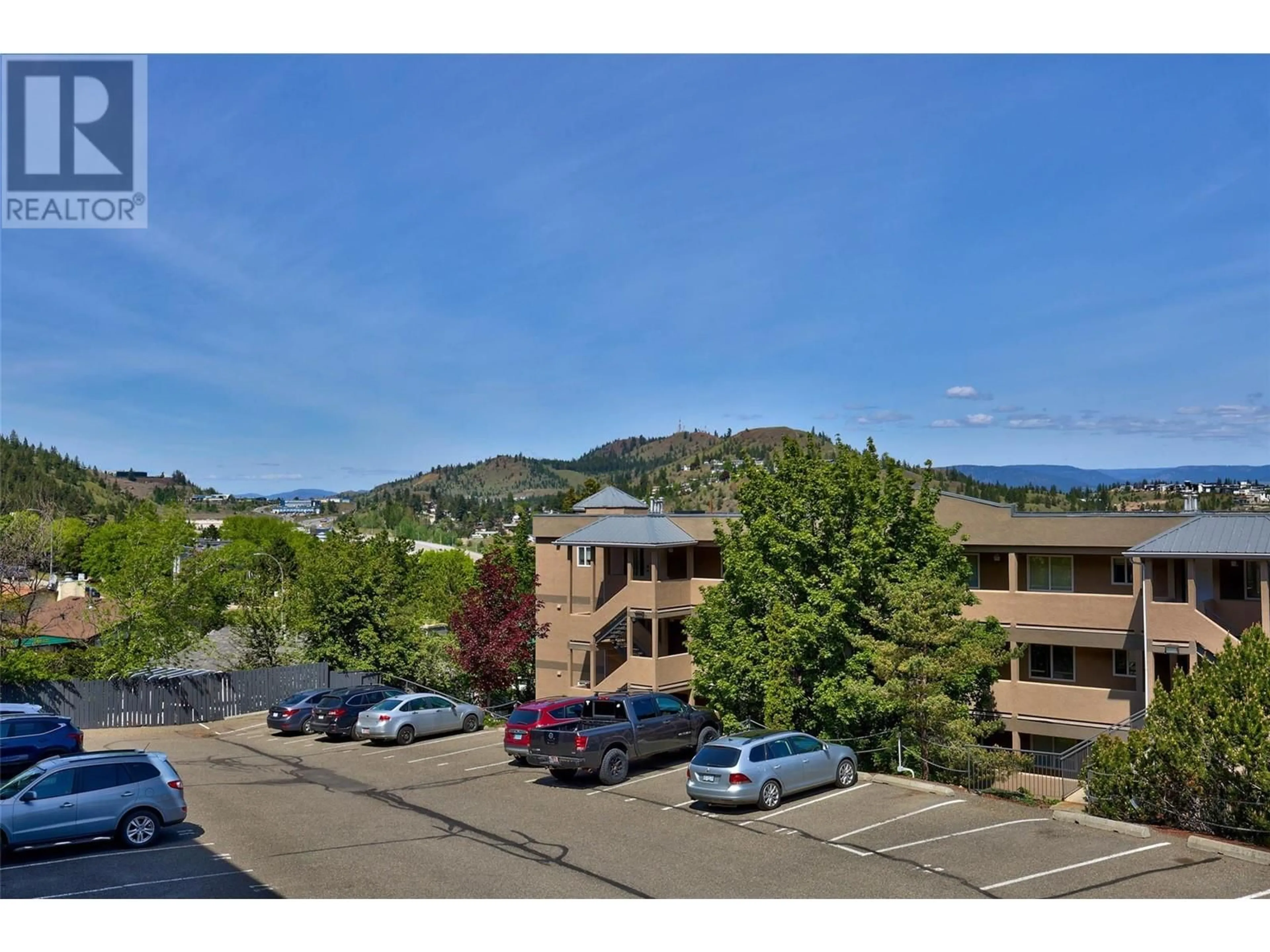 A pic from outside/outdoor area/front of a property/back of a property/a pic from drone, mountain view for 406 - 1185 HUGH ALLAN DRIVE, Kamloops British Columbia V1S1T3