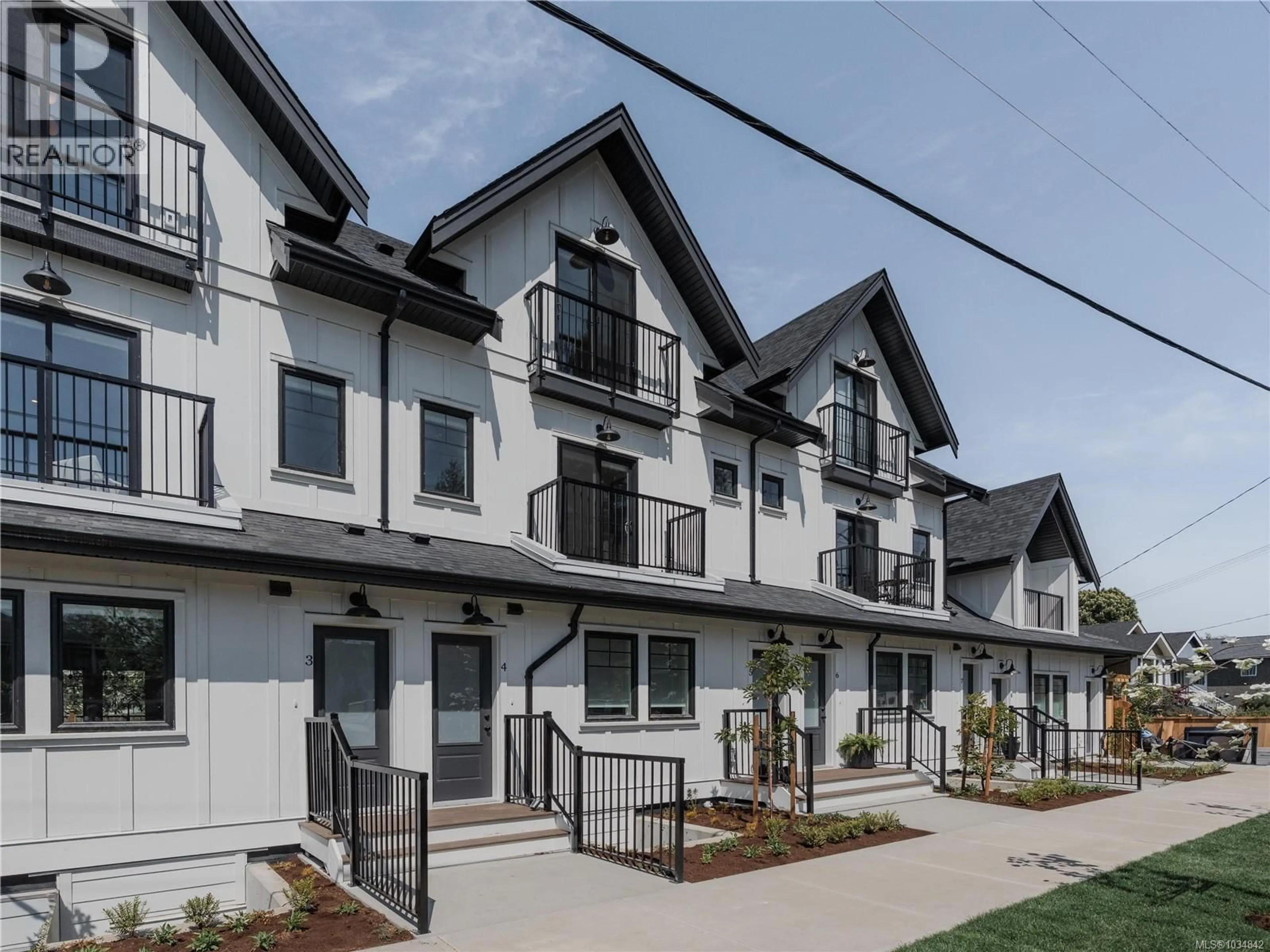 Home with vinyl exterior material, street for 8 - 1830 ALLENBY STREET, Saanich British Columbia V8R3B7