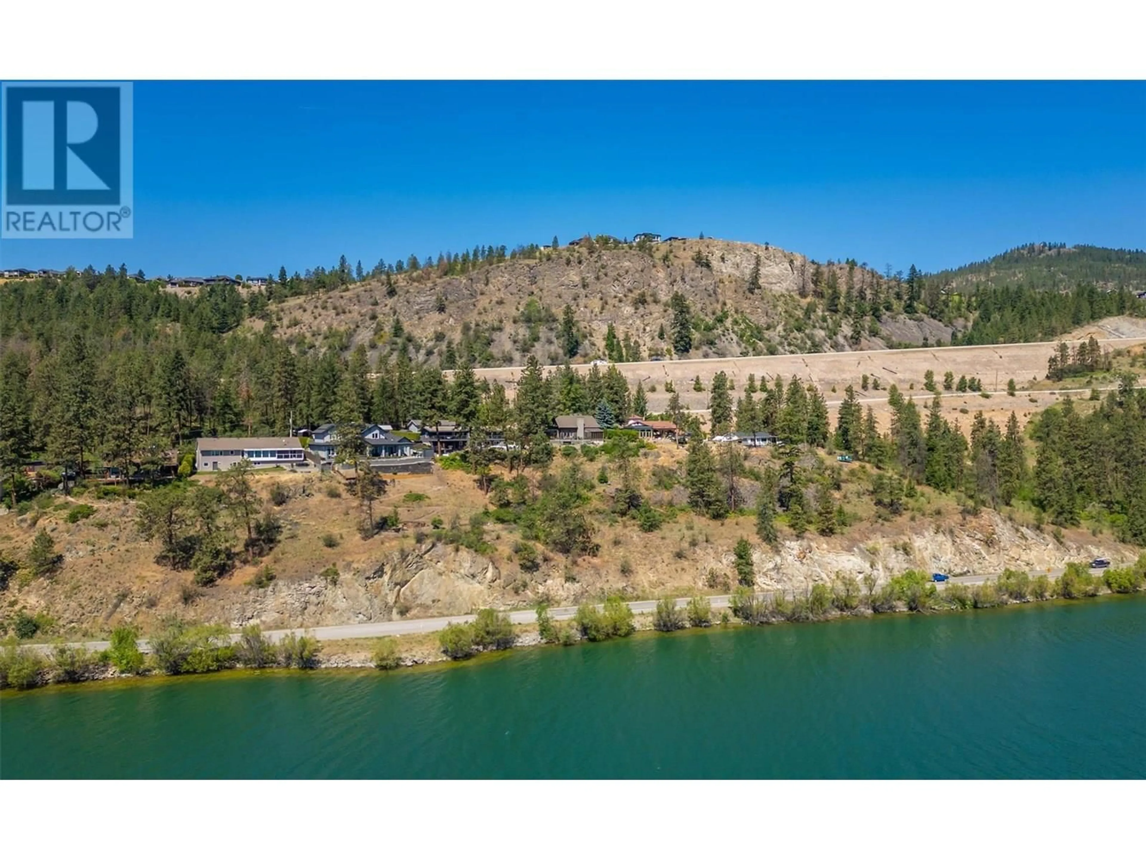 A pic from outside/outdoor area/front of a property/back of a property/a pic from drone, water/lake/river/ocean view for 12665 PONDEROSA DRIVE, Lake Country British Columbia V4V2G9