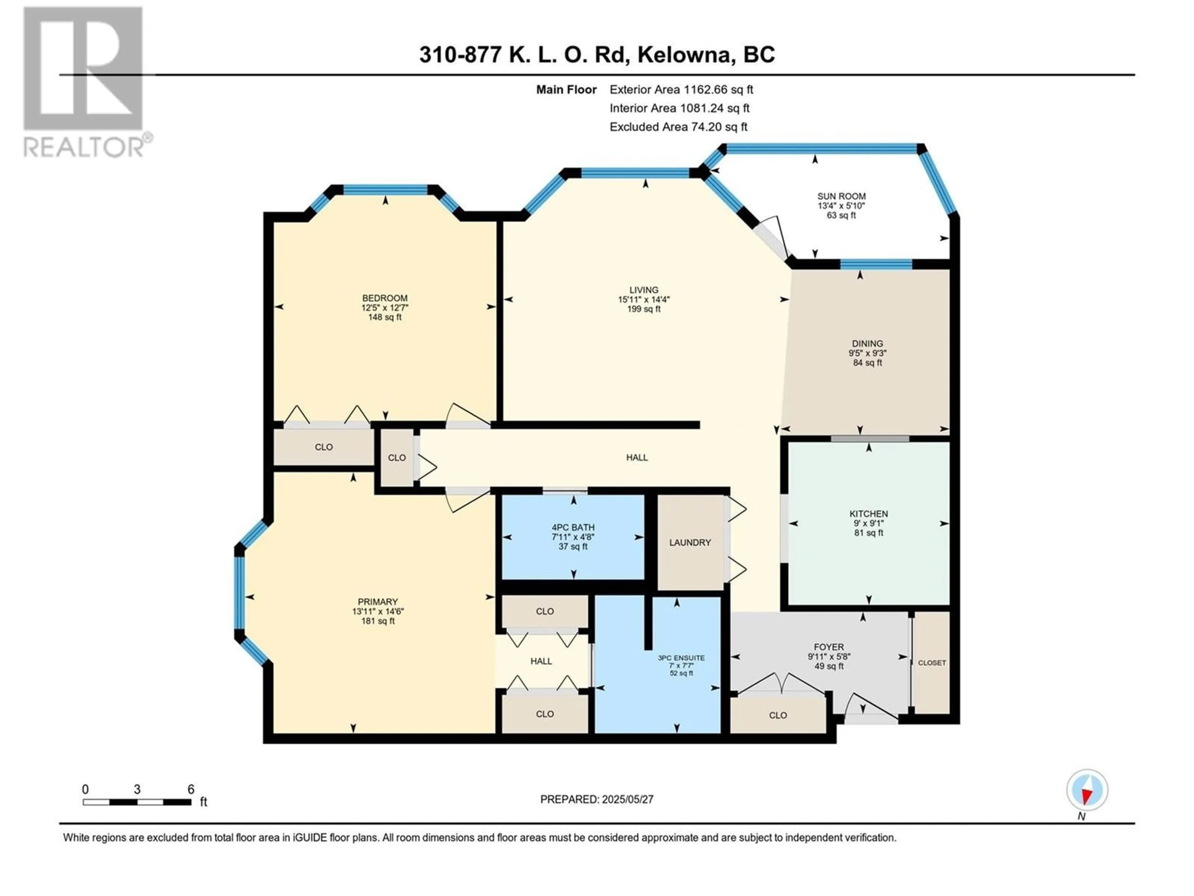 Floor plan for 310 - 877 KLO ROAD, Kelowna British Columbia V1Y9R1