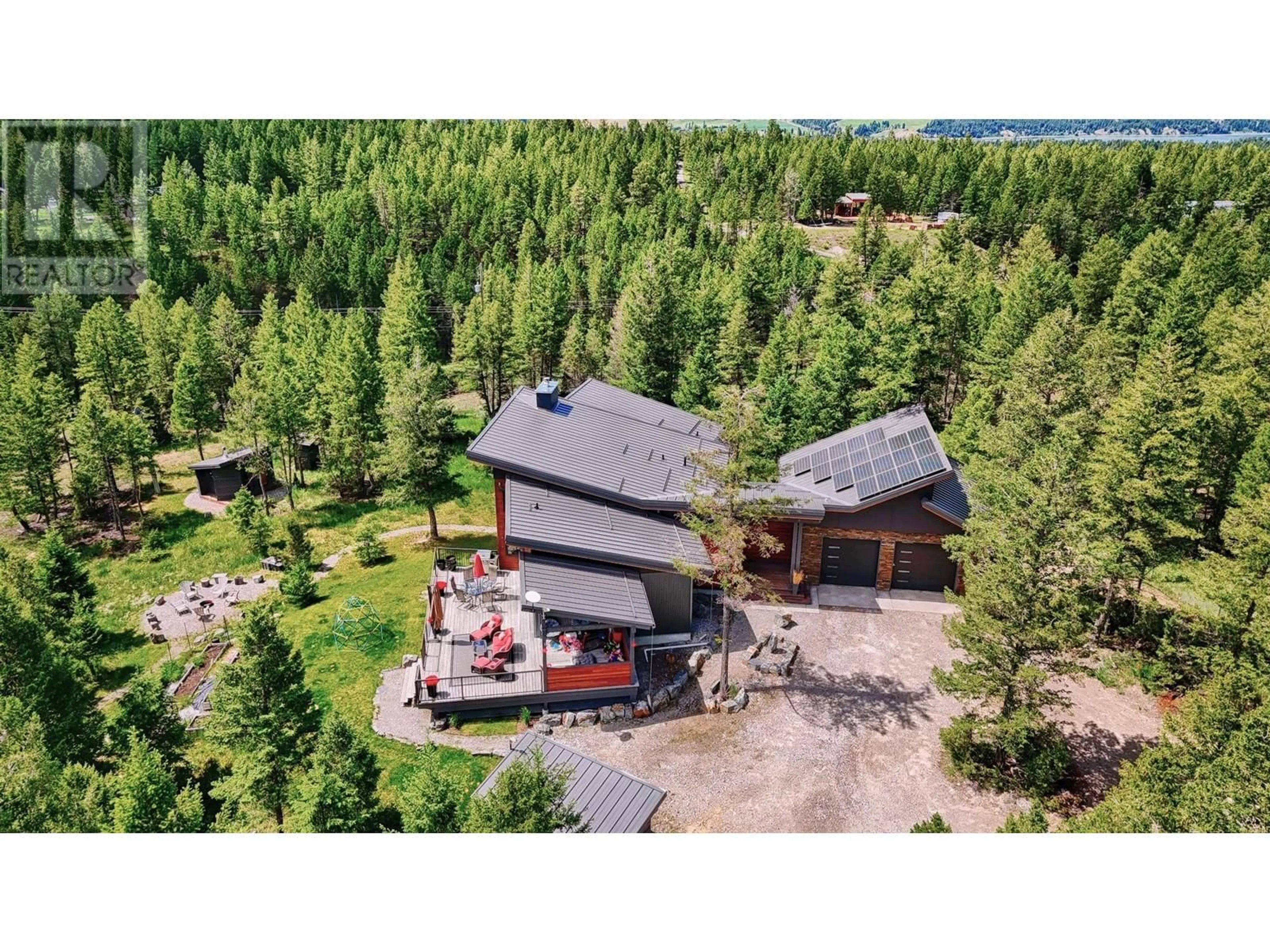 A pic from outside/outdoor area/front of a property/back of a property/a pic from drone, mountain view for 2160 KOOTENAY 3 ROAD, Windermere British Columbia V0B2L1