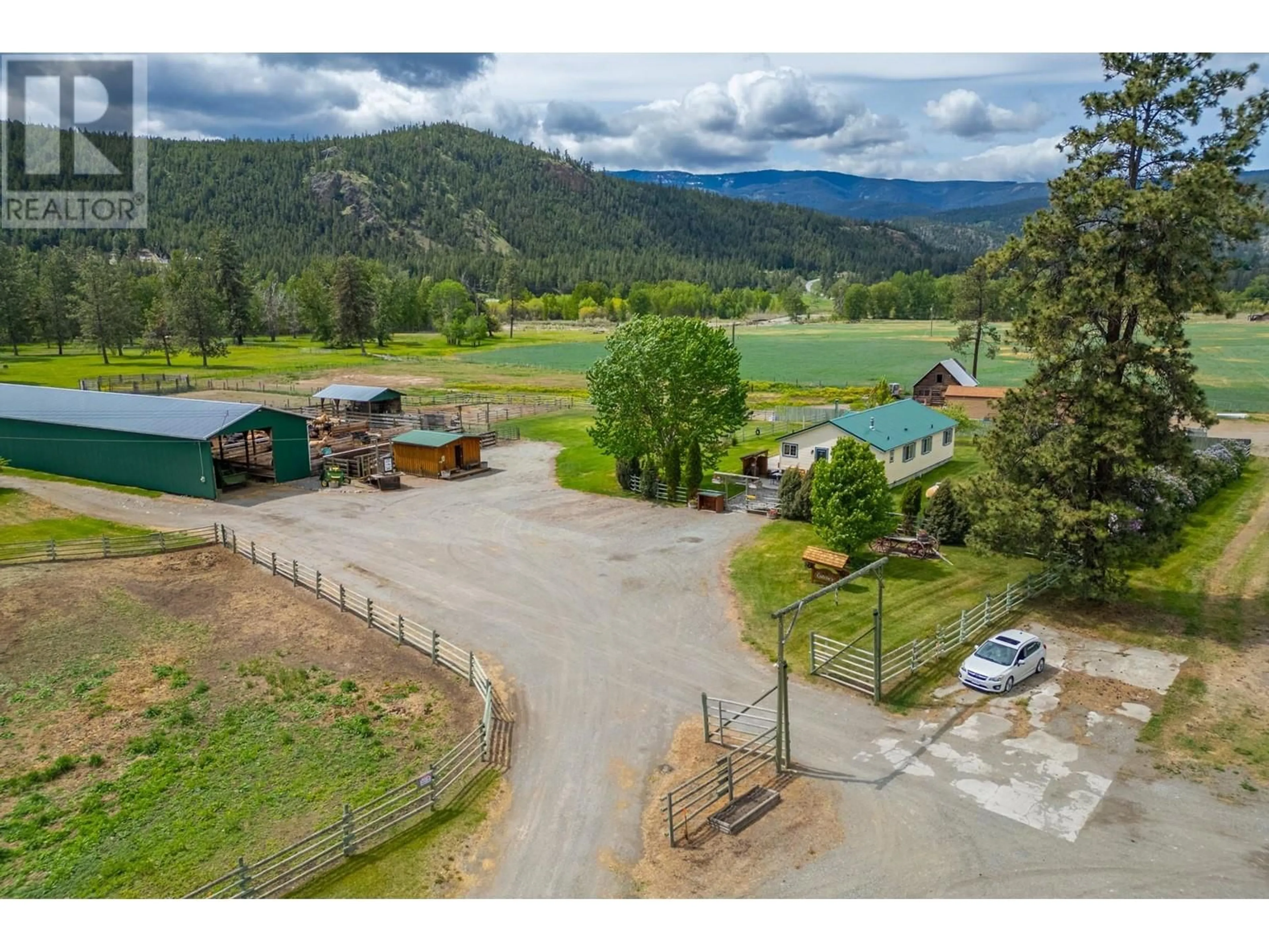 A pic from outside/outdoor area/front of a property/back of a property/a pic from drone, mountain view for 2225 HAZELHURST ROAD, Merritt British Columbia V1K1N7
