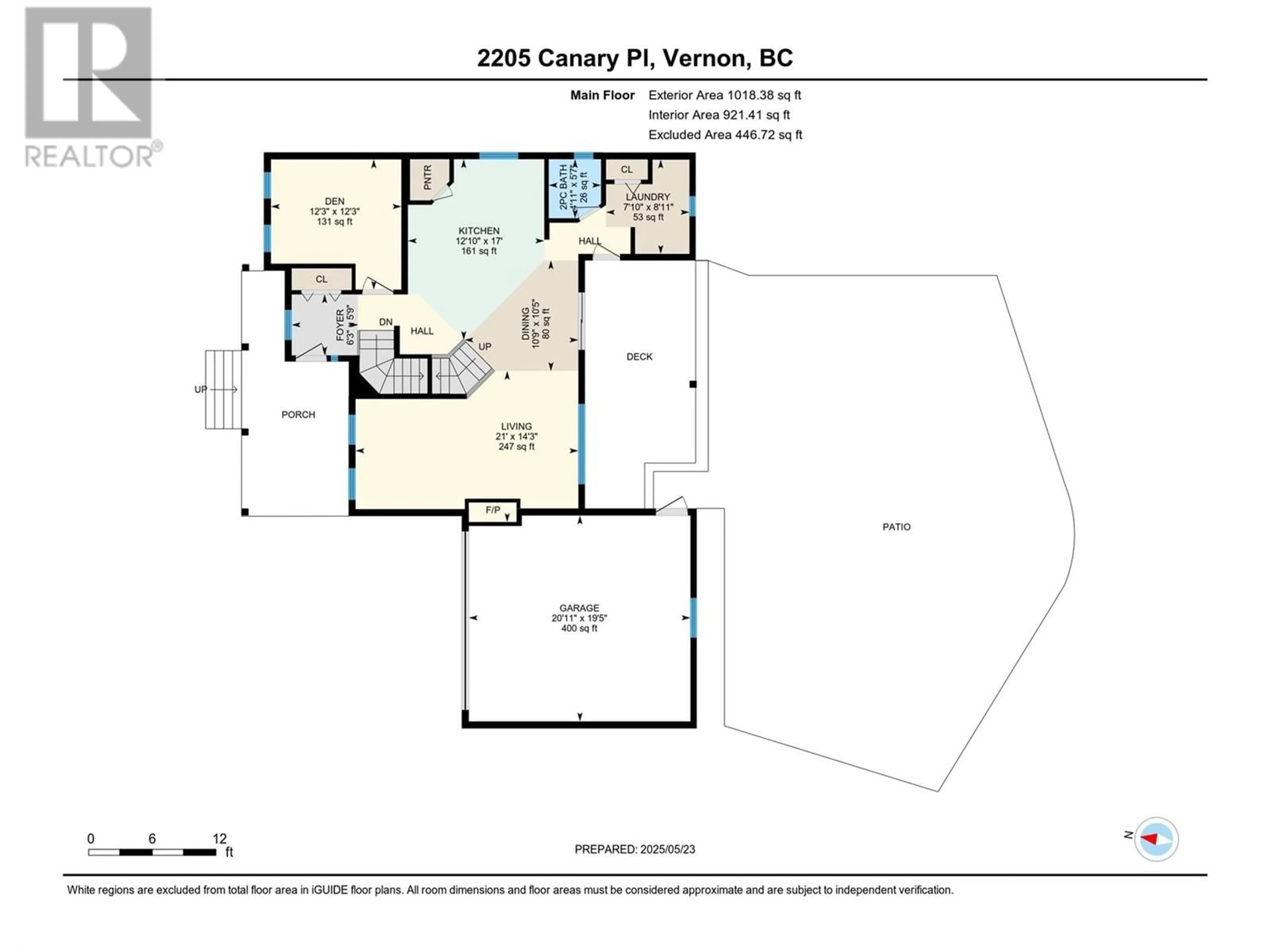 Floor plan for 2205 CANARY PLACE, Vernon British Columbia V1H1R3