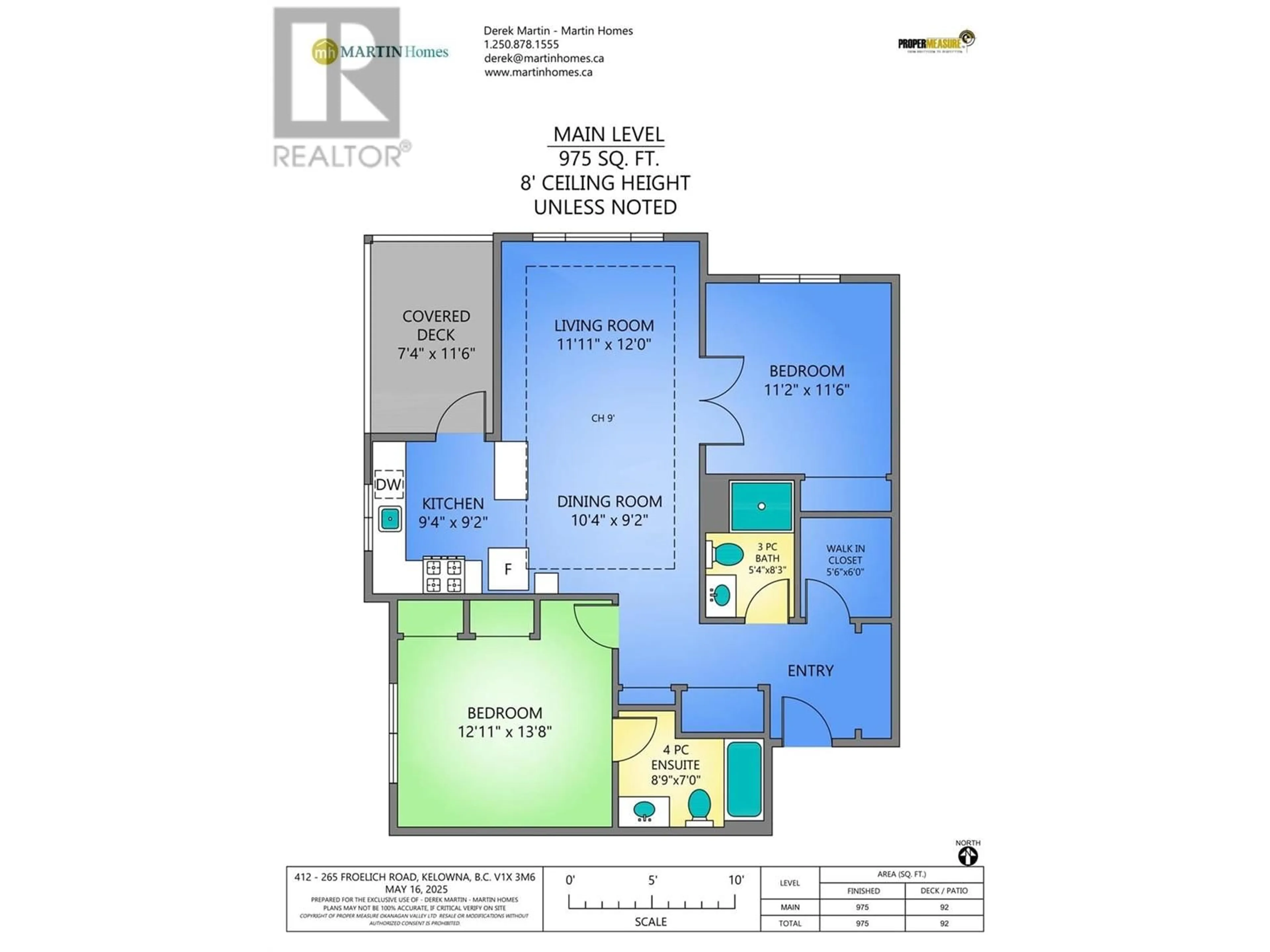 Floor plan for 412 - 265 FROELICH ROAD, Kelowna British Columbia V1X3M6
