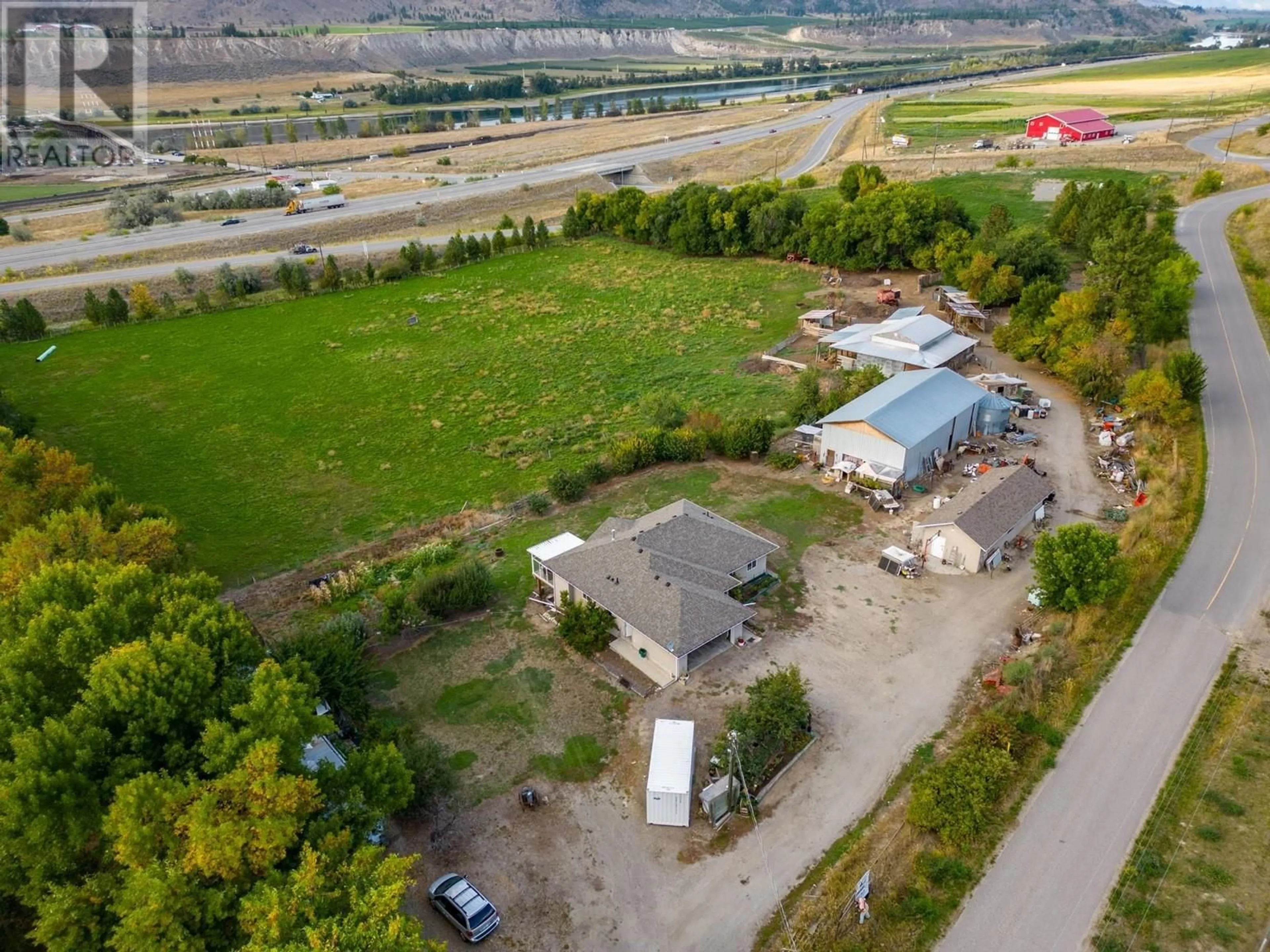 A pic from outside/outdoor area/front of a property/back of a property/a pic from drone, mountain view for 1585 LANCE ROAD, Pritchard British Columbia V0E2P0