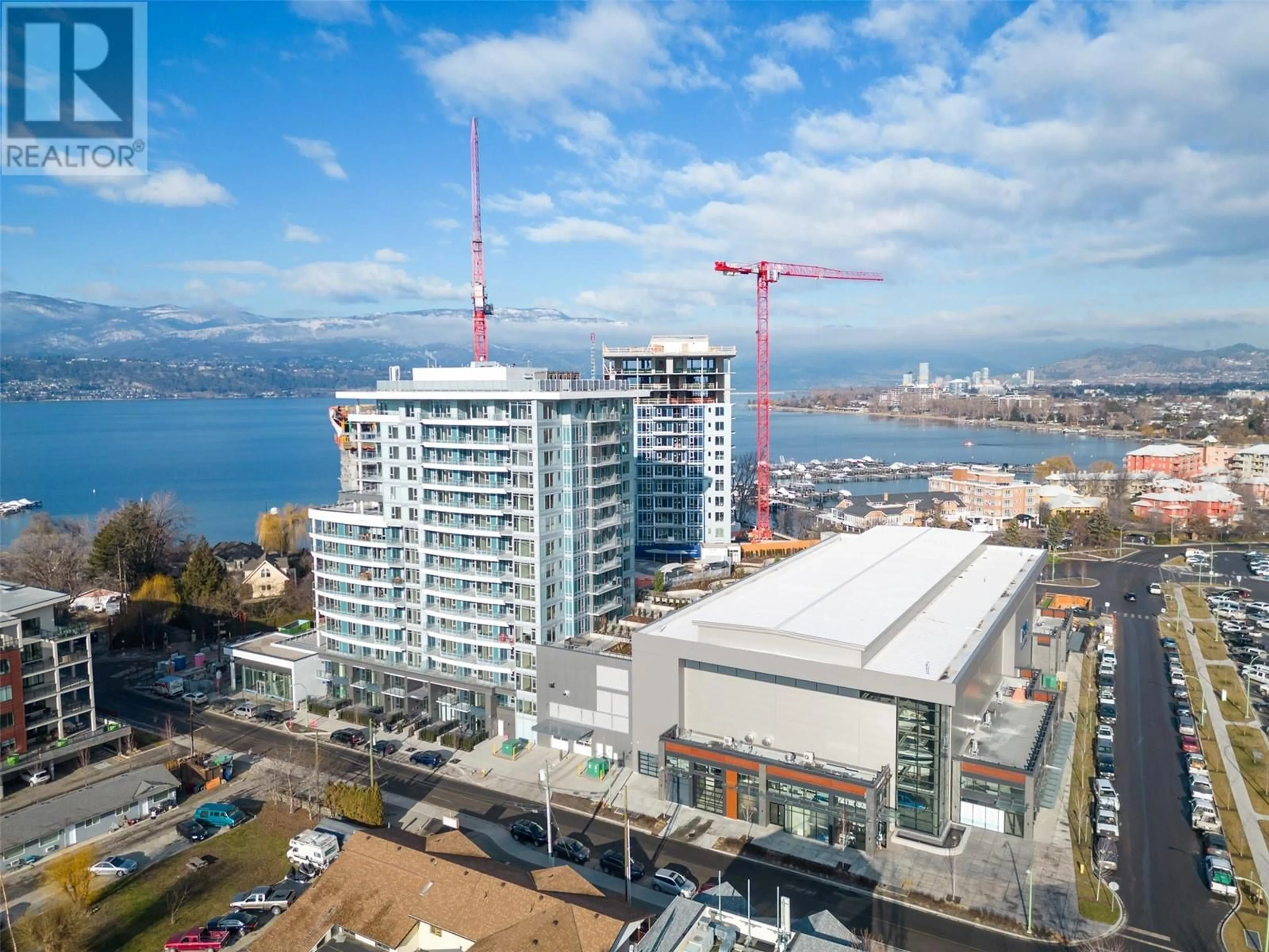 A pic from outside/outdoor area/front of a property/back of a property/a pic from drone, building for 1105 - 3699 CAPOZZI ROAD, Kelowna British Columbia V1W3L2