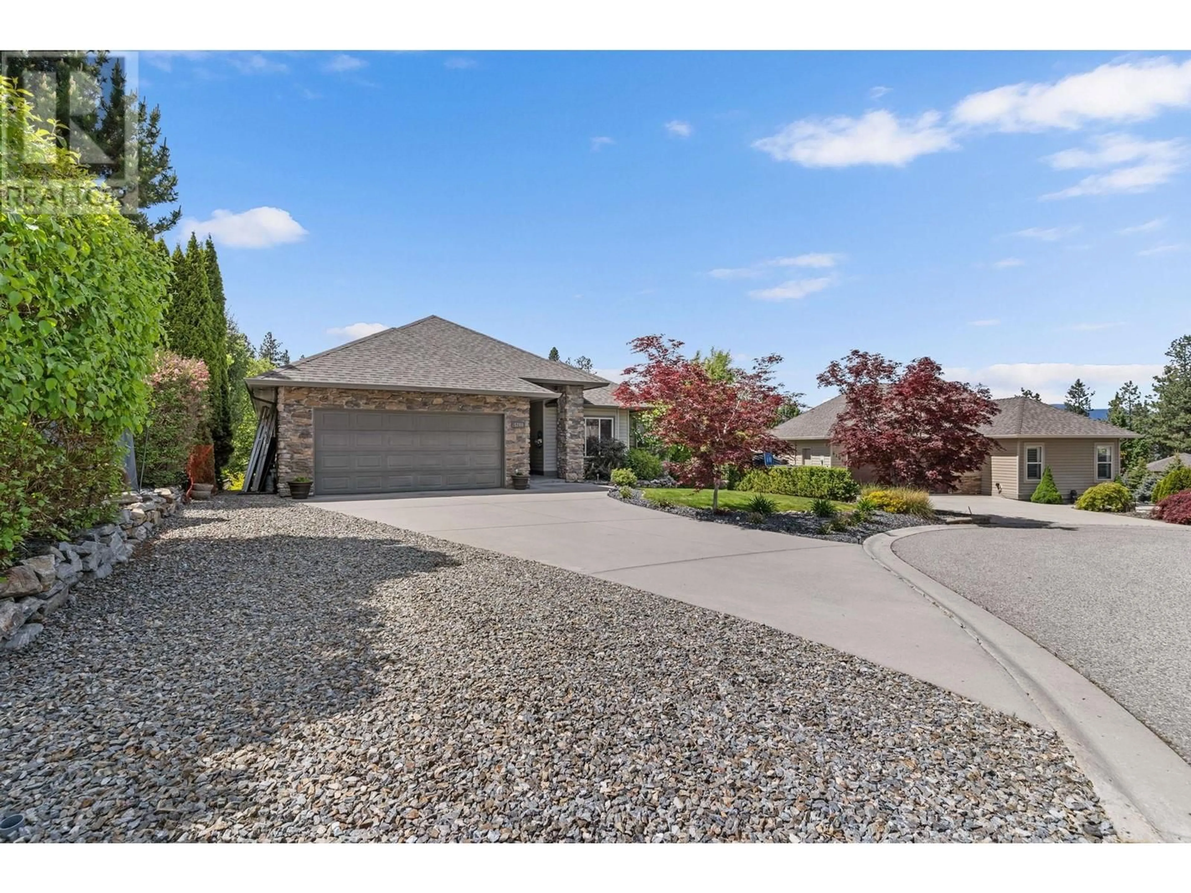 A pic from outside/outdoor area/front of a property/back of a property/a pic from drone, street for 5200 COBBLE COURT, Kelowna British Columbia V1W4Y8