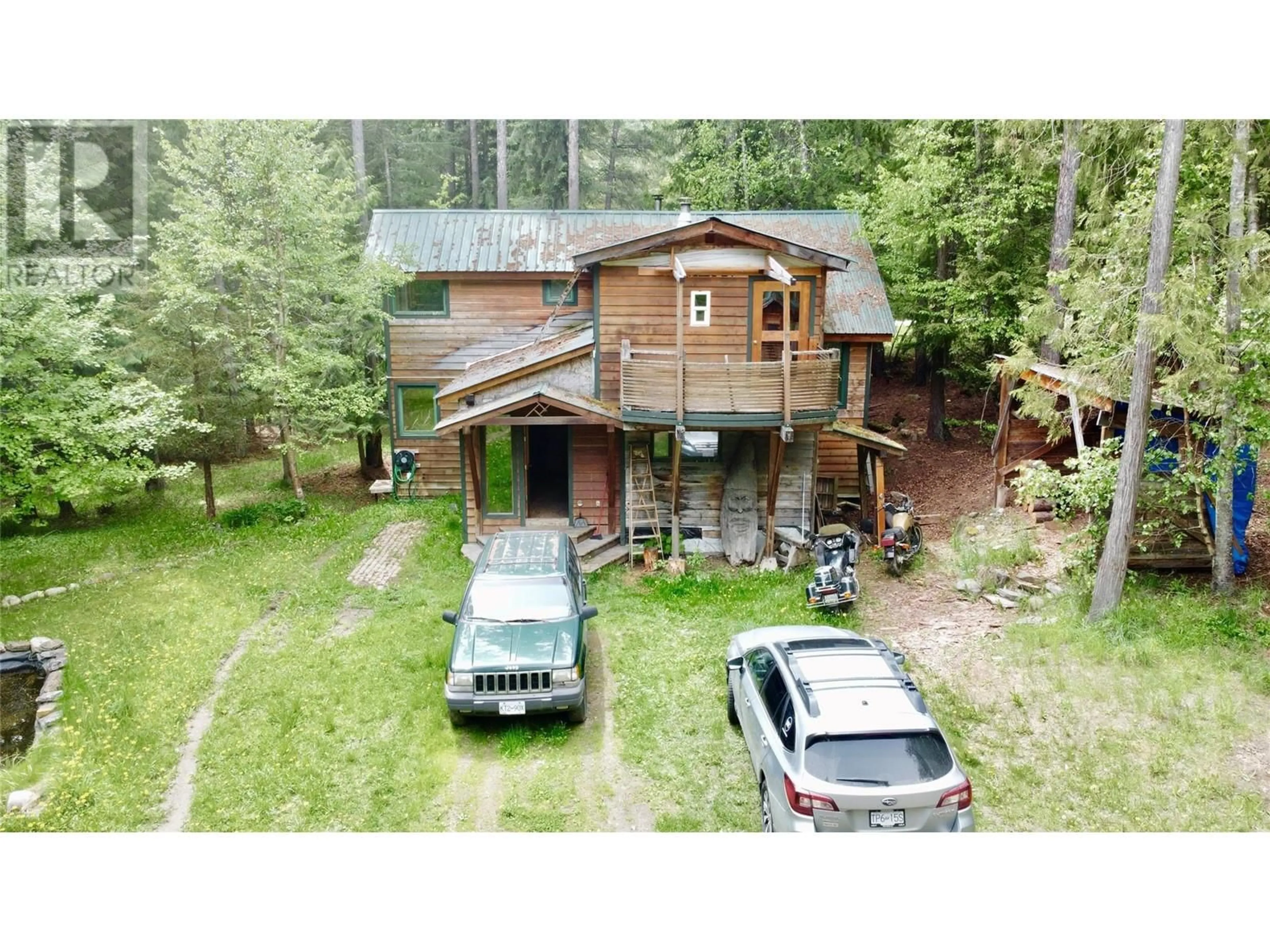 A pic from outside/outdoor area/front of a property/back of a property/a pic from drone, forest/trees view for 285A MEADOW CREEK ROAD, Meadow Creek British Columbia V0G1N0