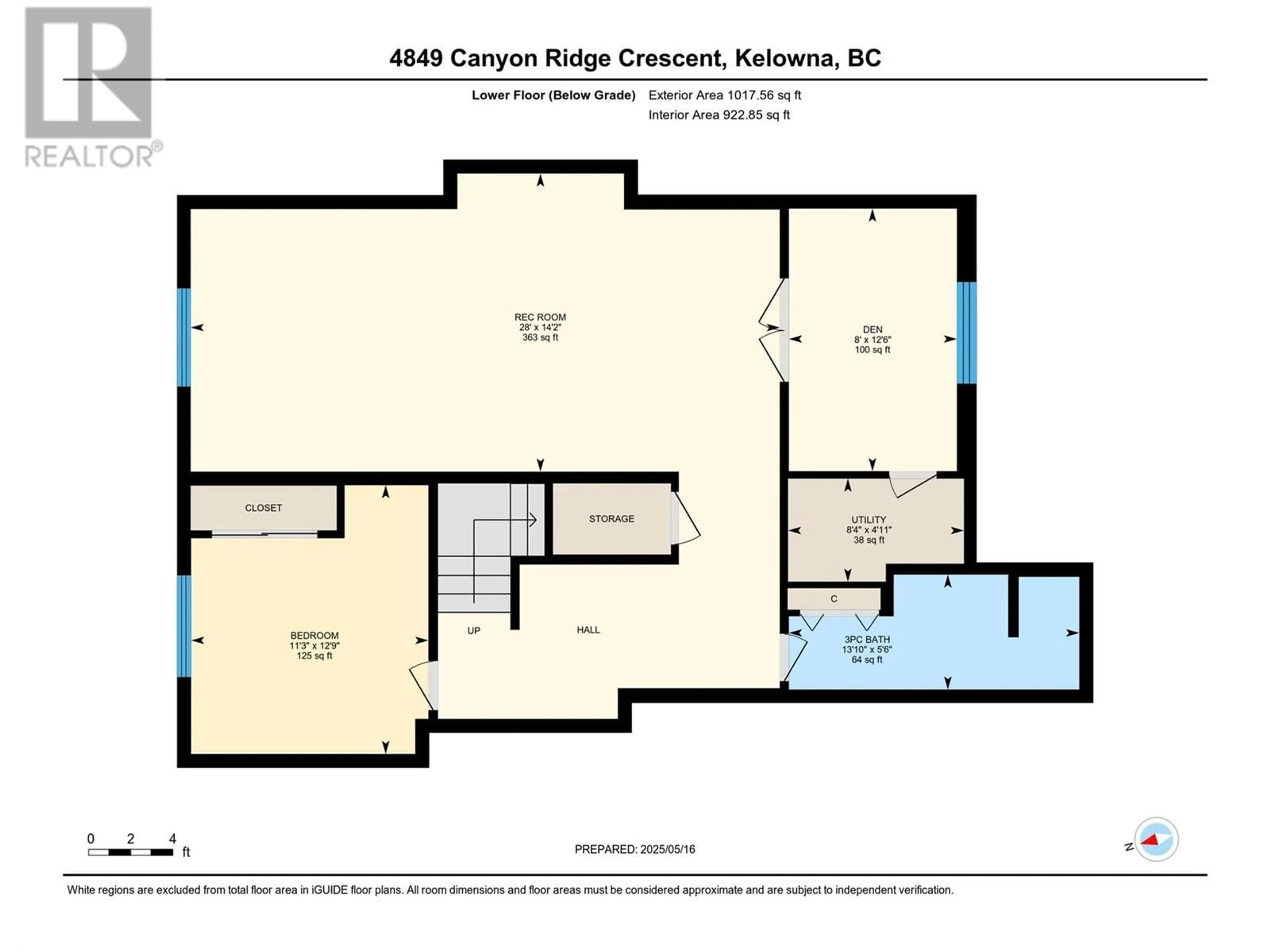 Floor plan for 4849 CANYON RIDGE CRESCENT, Kelowna British Columbia V1W4A2