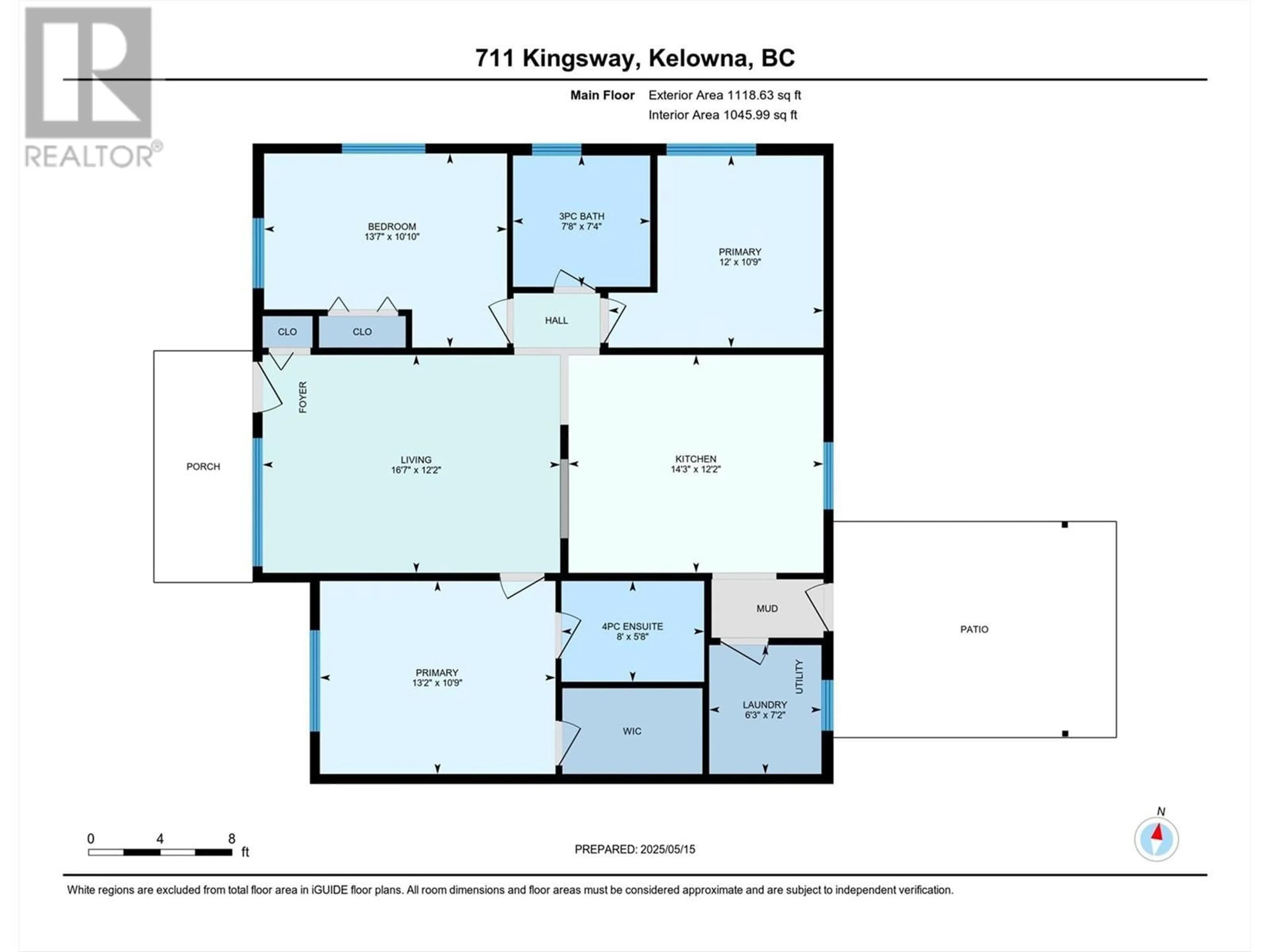 Floor plan for 711 KINGSWAY STREET, Kelowna British Columbia V1Y2C1