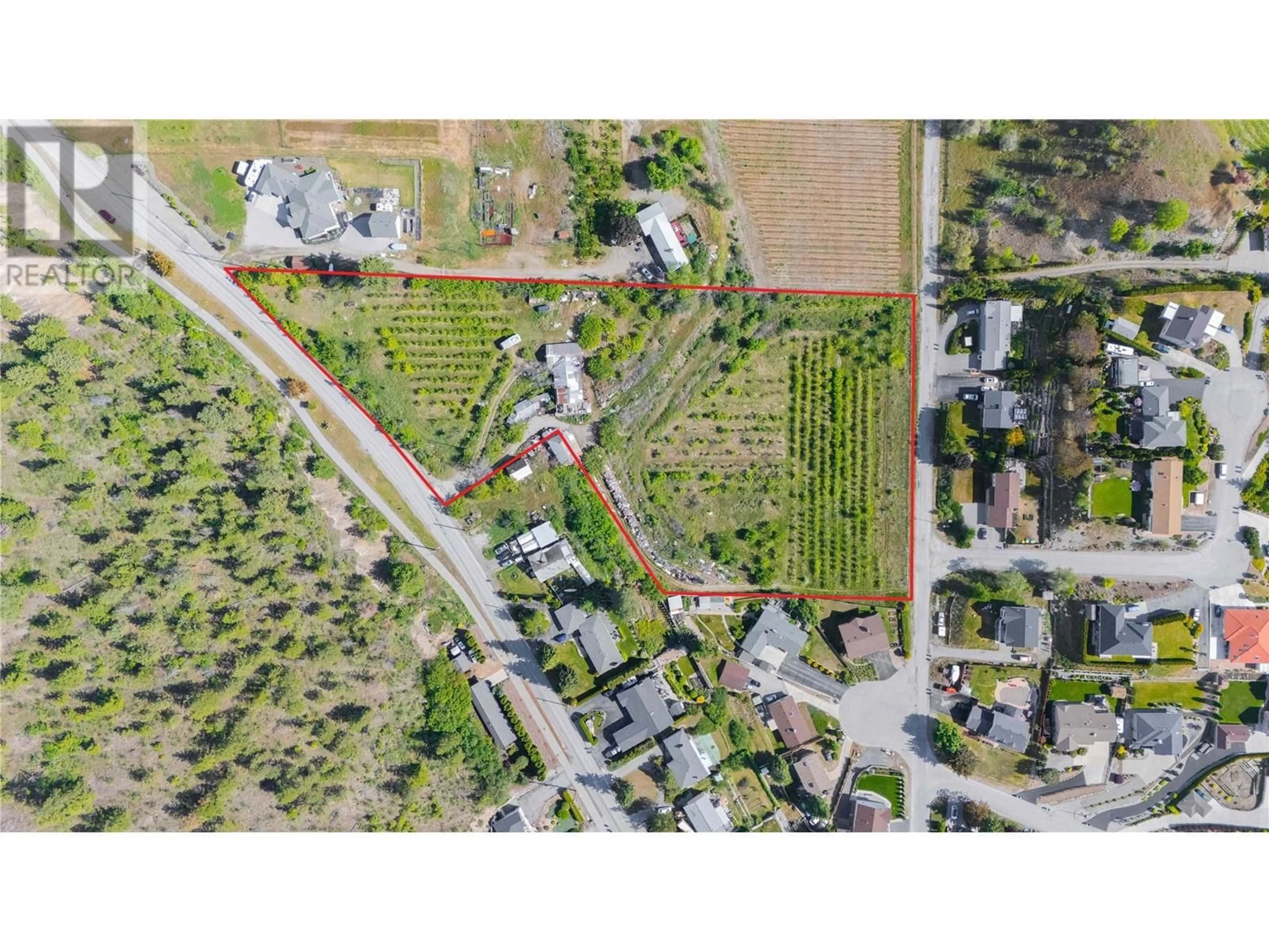 A pic from outside/outdoor area/front of a property/back of a property/a pic from drone, street for 11415 GIANTS HEAD ROAD, Summerland British Columbia V0H1Z7