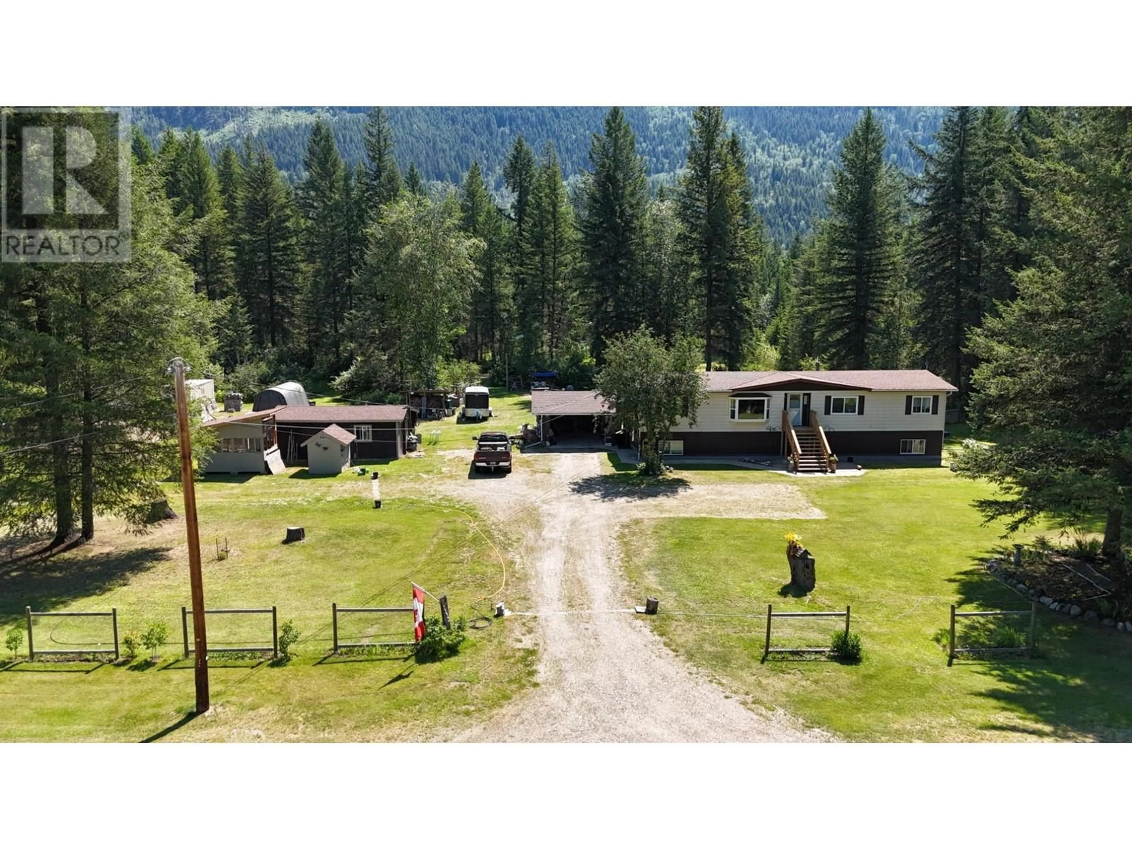A pic from outside/outdoor area/front of a property/back of a property/a pic from drone, mountain view for 1132 CAROLINE ROAD, Clearwater British Columbia V0E1N2