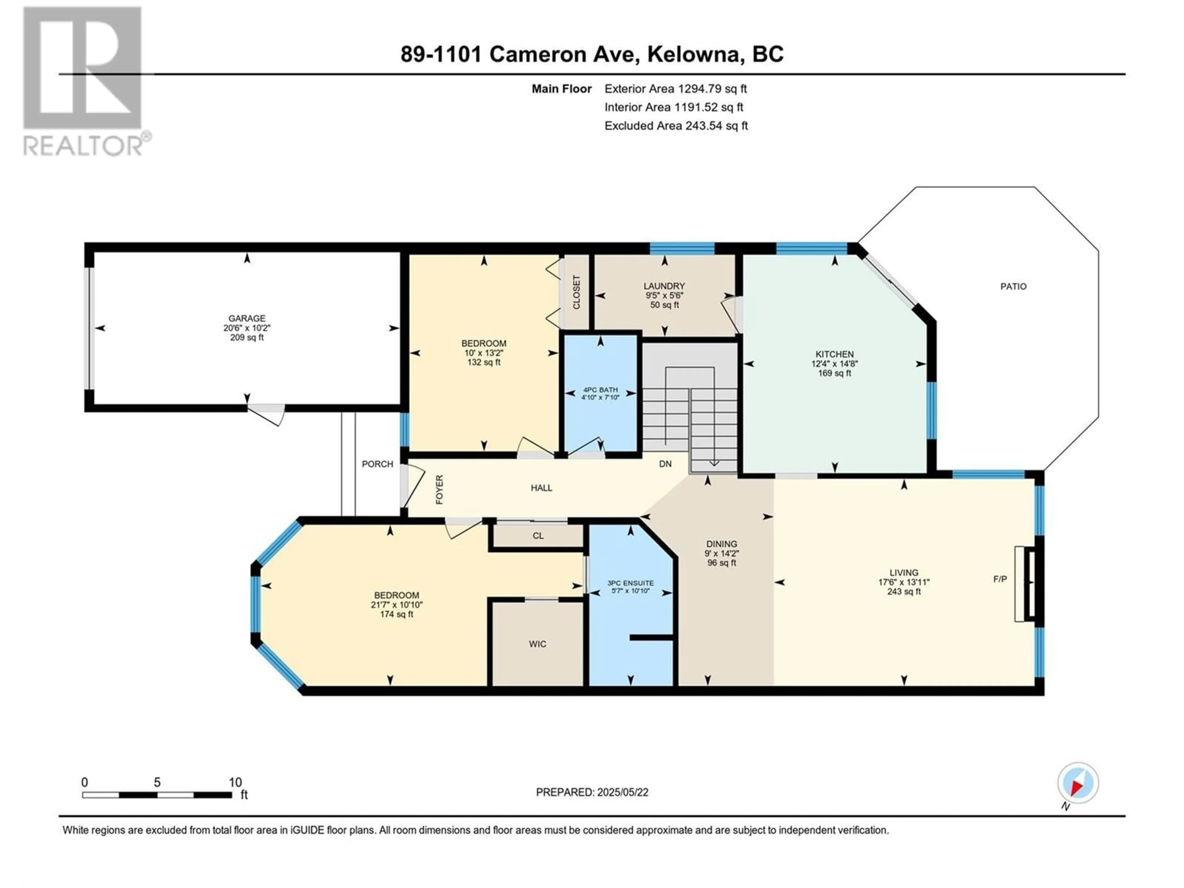 Floor plan for 89 - 1101 CAMERON AVENUE, Kelowna British Columbia V1Y8W3