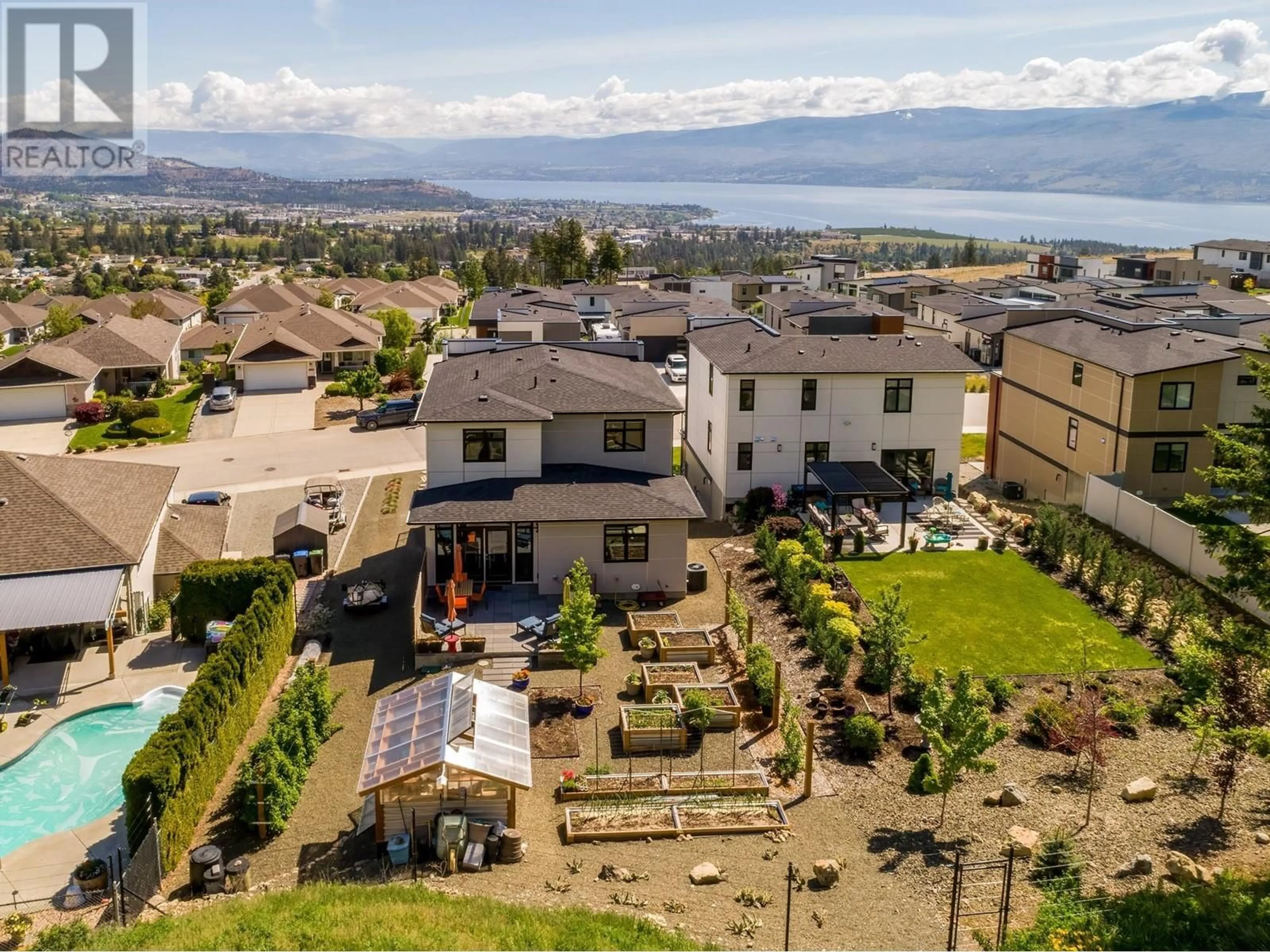 A pic from outside/outdoor area/front of a property/back of a property/a pic from drone, unknown for 3702 ASTORIA DRIVE, West Kelowna British Columbia V4T0B1