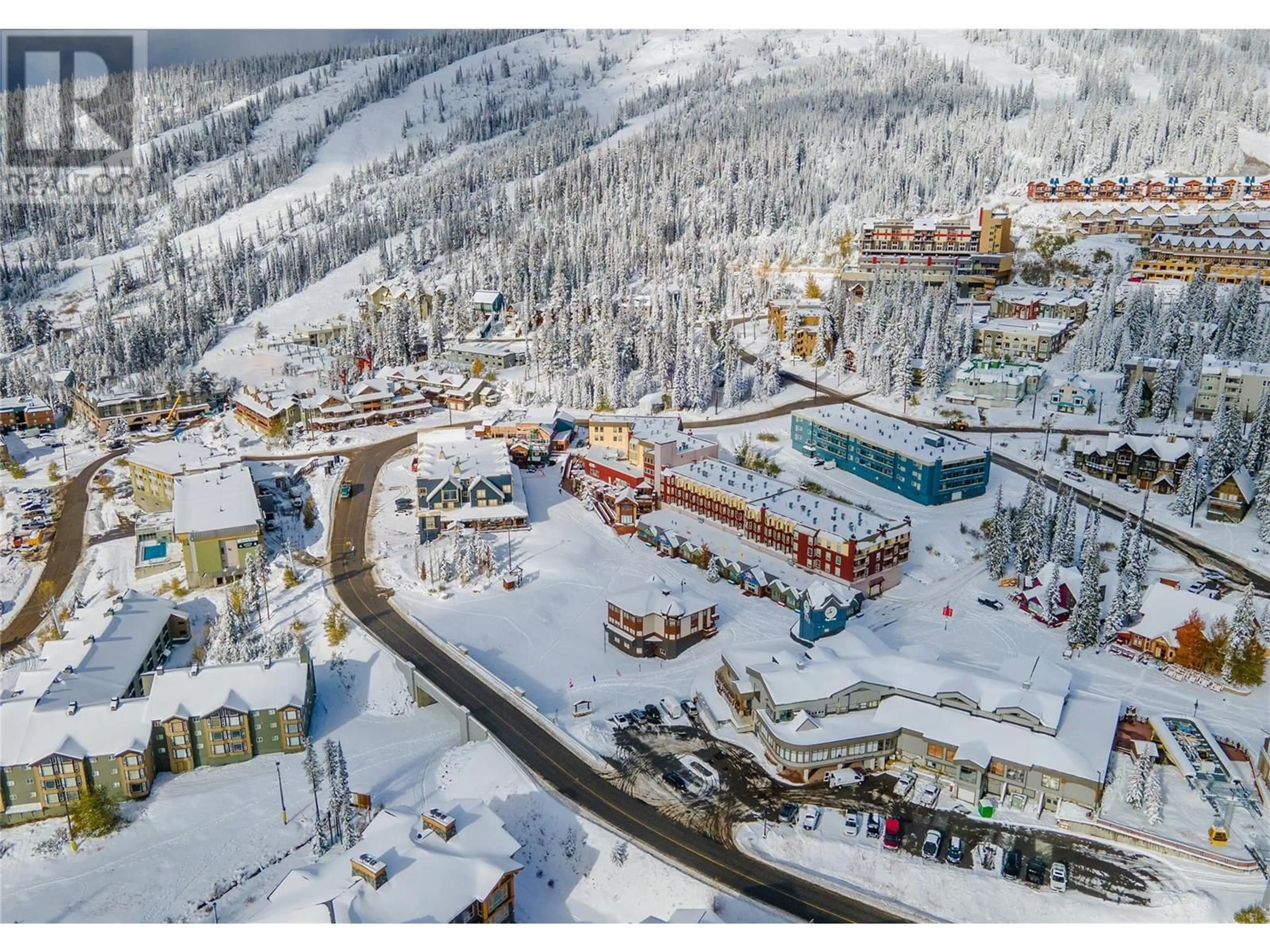 A pic from outside/outdoor area/front of a property/back of a property/a pic from drone, mountain view for 204 - 5375 BIG WHITE ROAD, Big White British Columbia V1P1T4