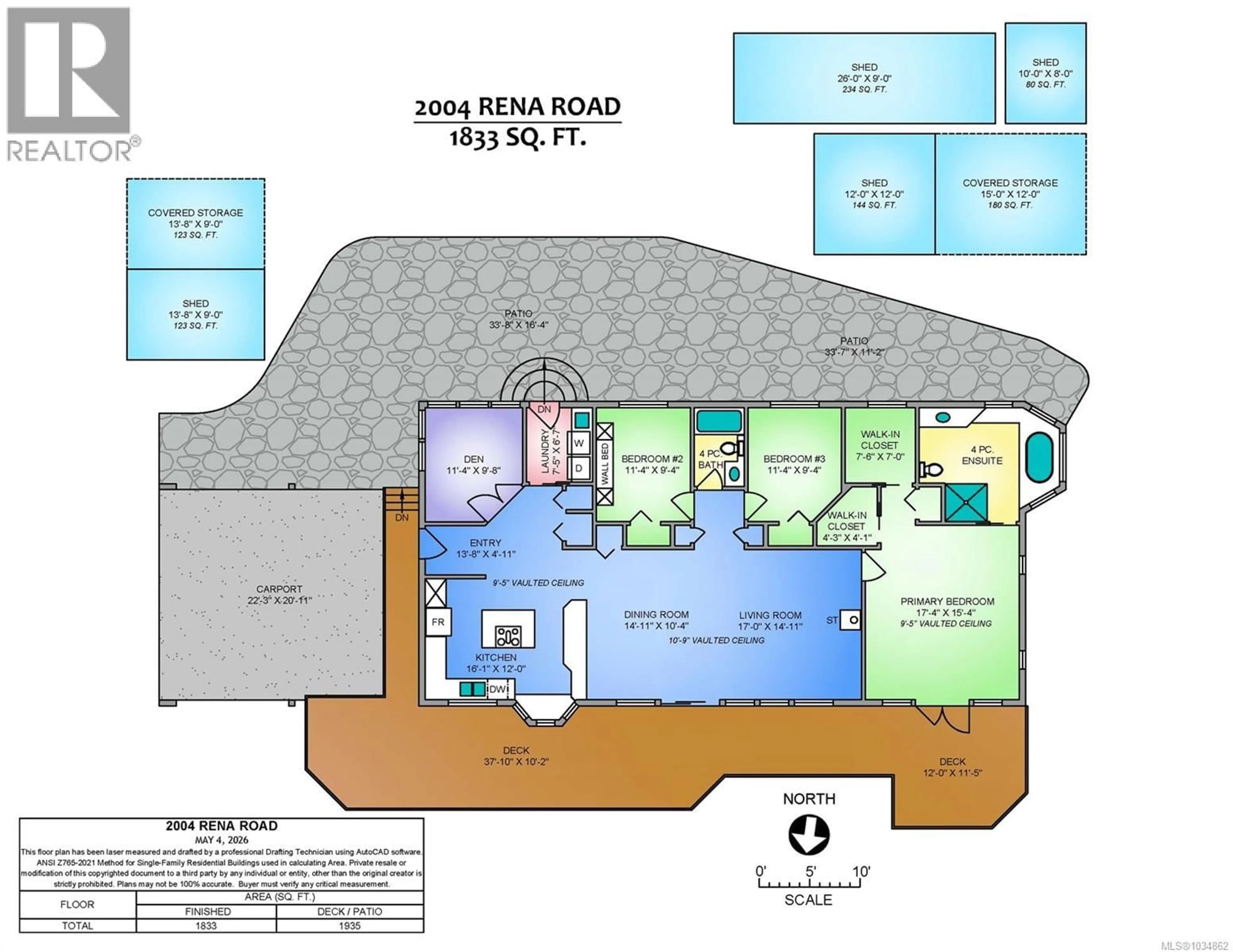 Floor plan for 2004 RENA ROAD, Nanoose Bay British Columbia V9P9B1