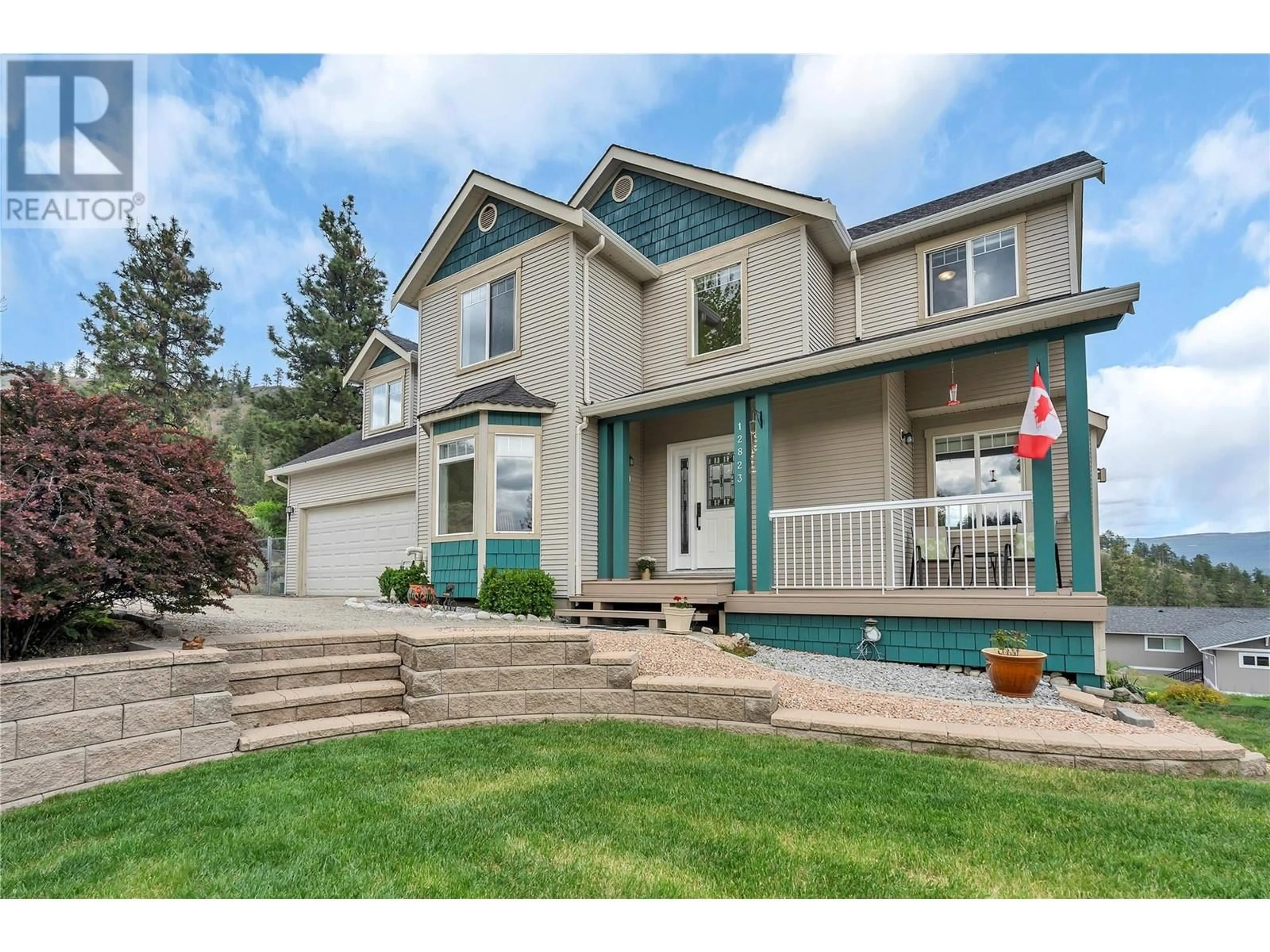 Home with vinyl exterior material, street for 12823 MCLARTY PLACE, Summerland British Columbia V0H1Z8