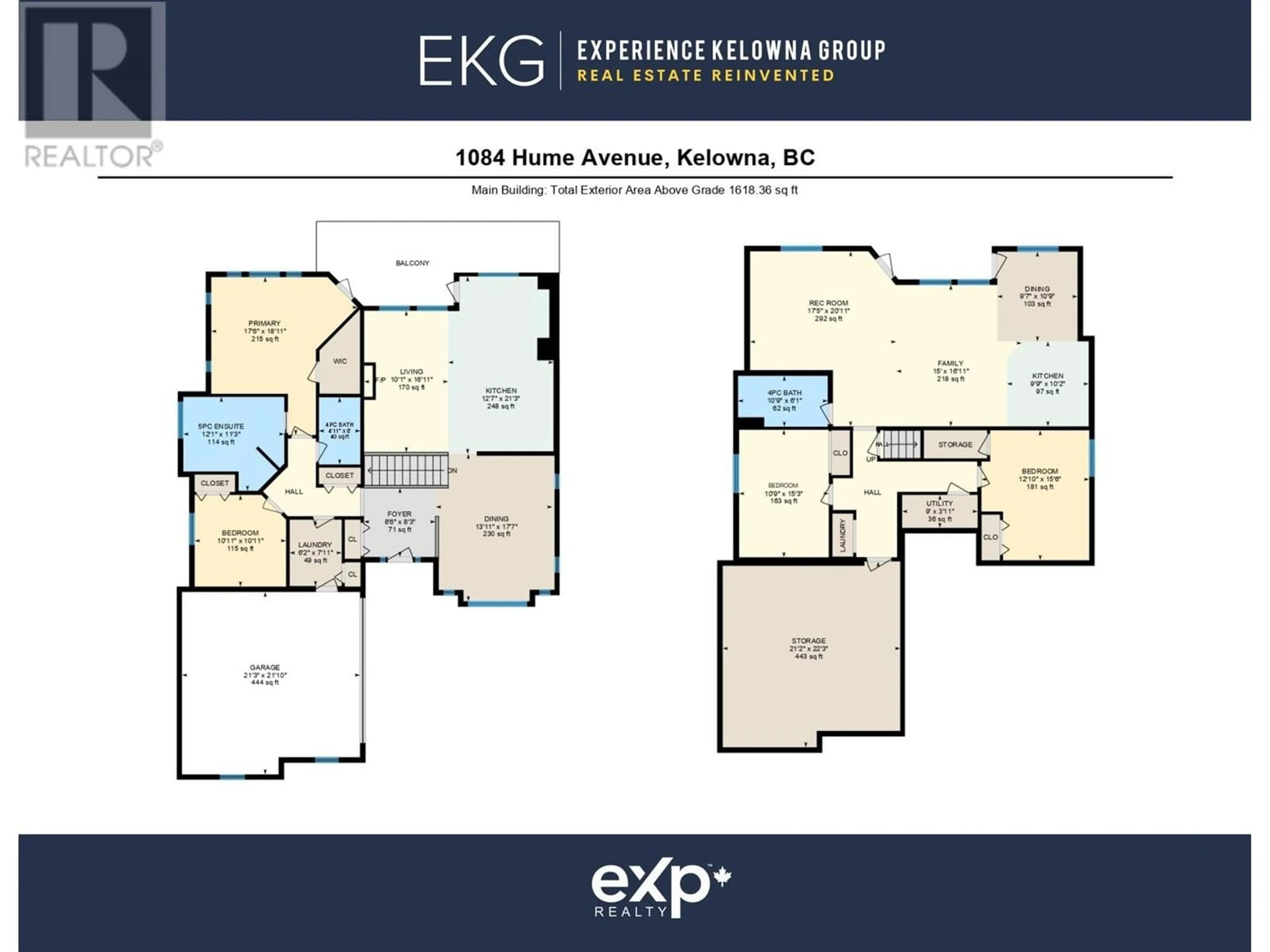 Floor plan for 1084 HUME AVENUE, Kelowna British Columbia V1P1P2