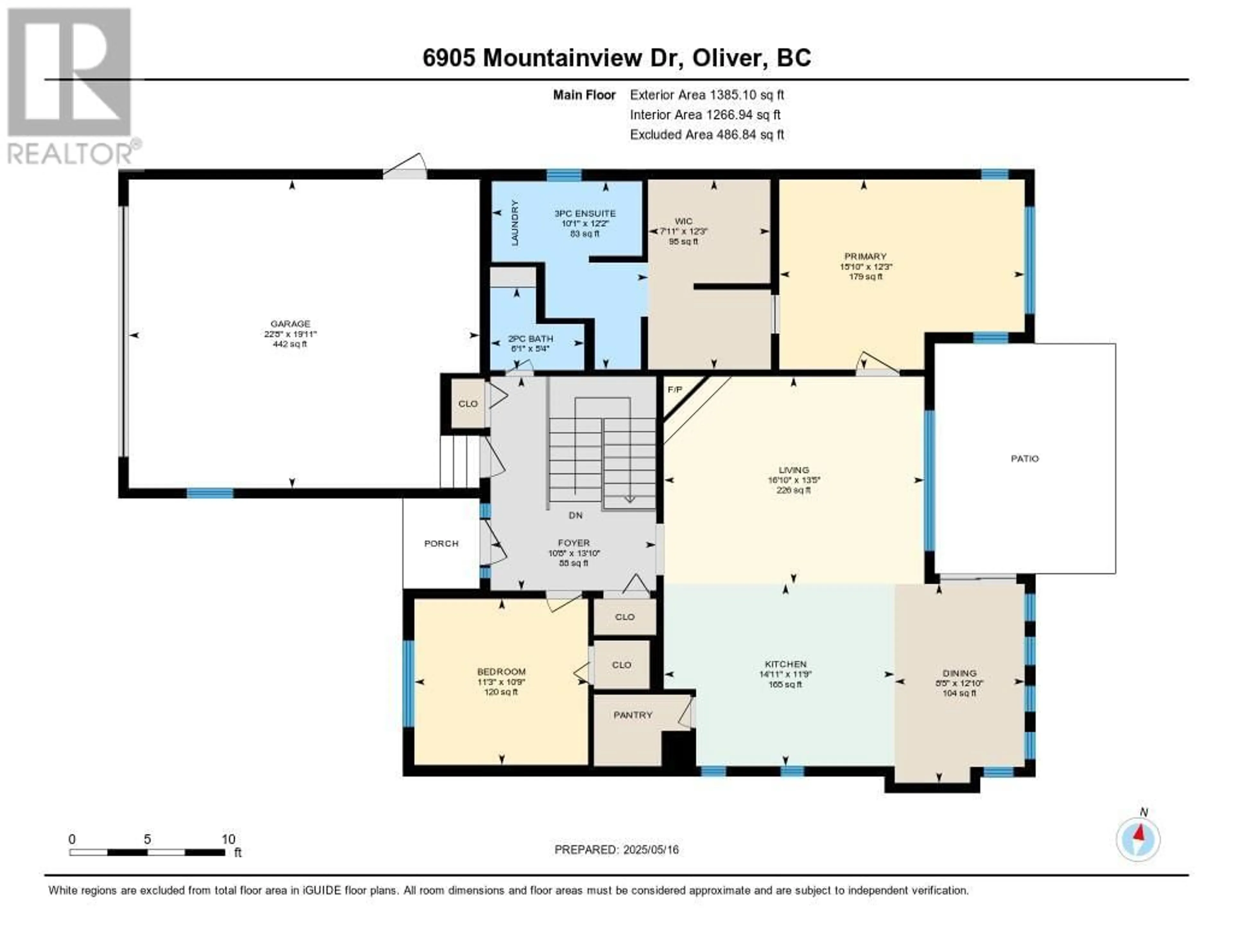 Floor plan for 6905 MOUNTAINVIEW DRIVE, Oliver British Columbia V0H1T4