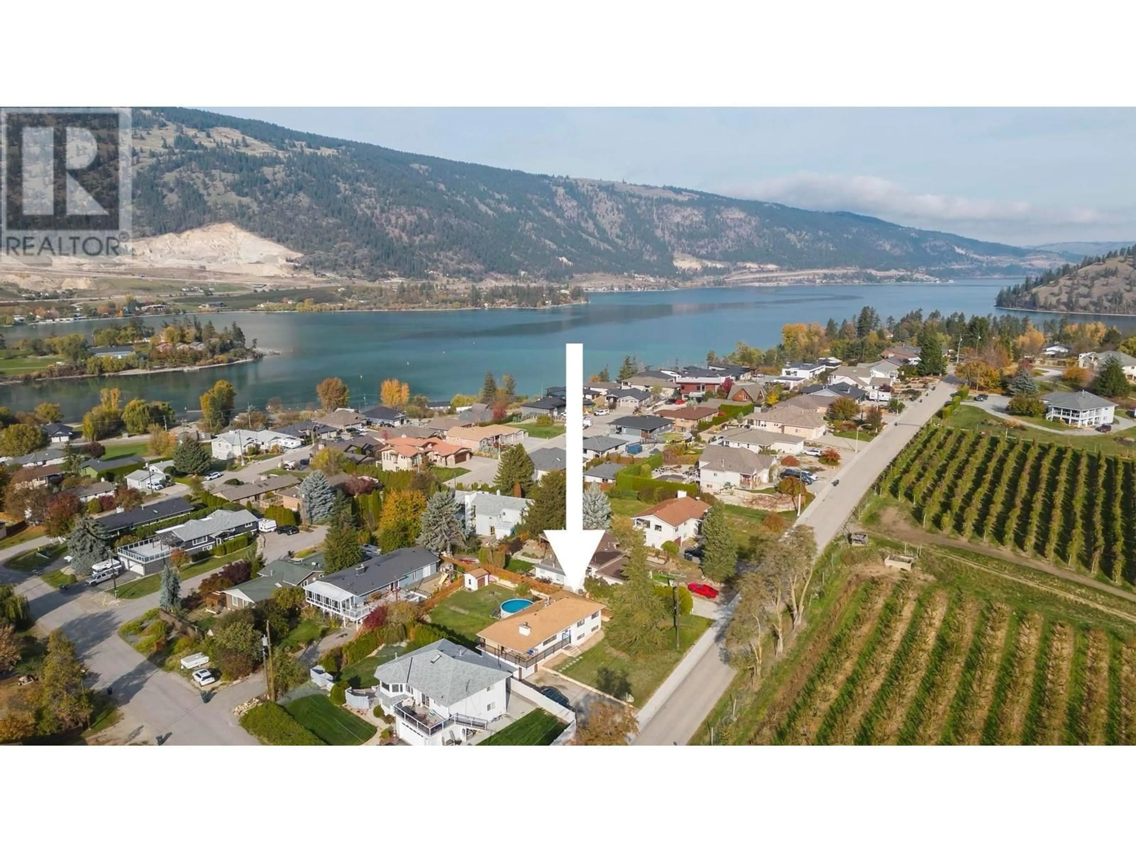 A pic from outside/outdoor area/front of a property/back of a property/a pic from drone, water/lake/river/ocean view for 15638 GREENHOW ROAD, Lake Country British Columbia V4V2E7