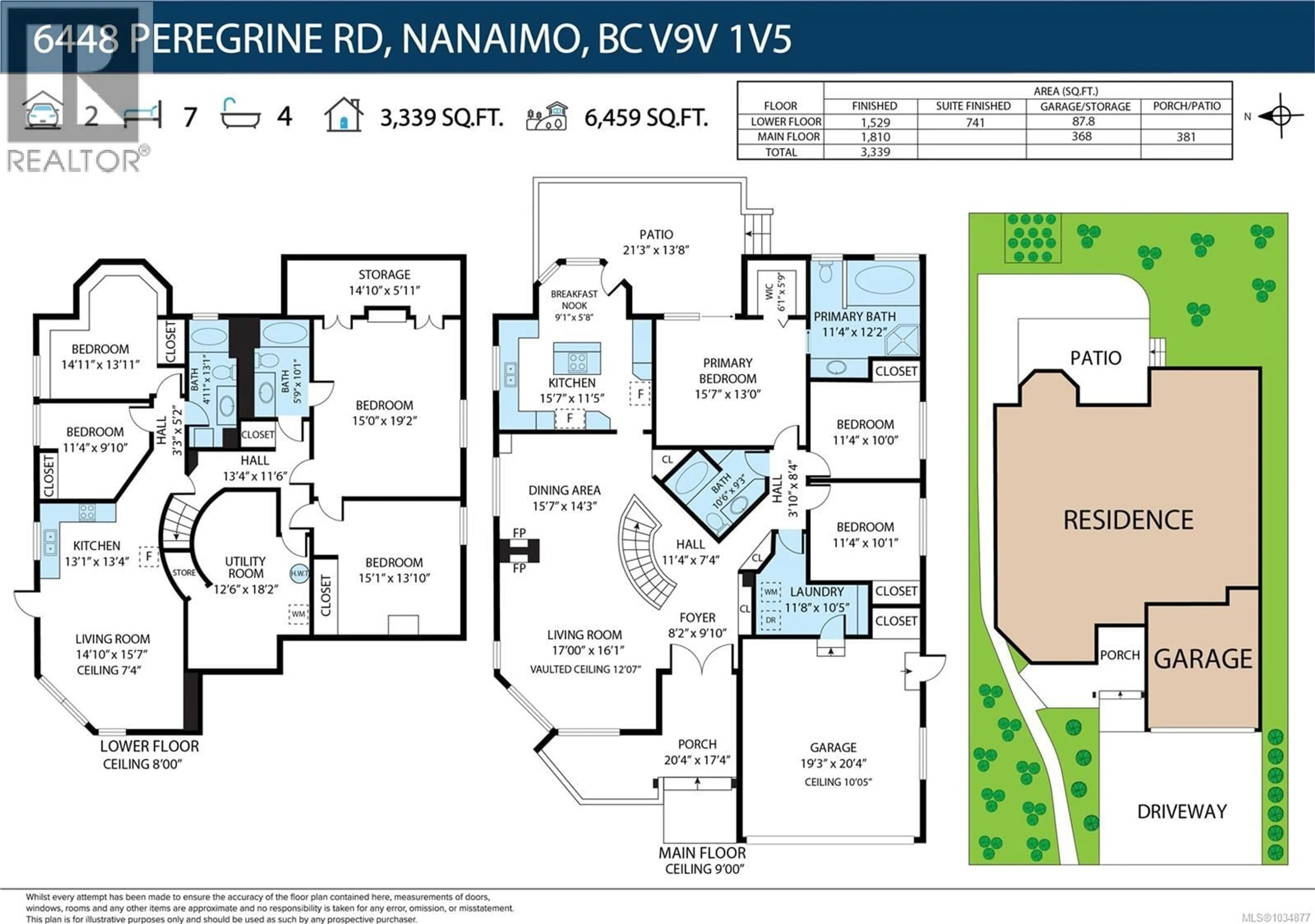 Floor plan for 6448 PEREGRINE ROAD, Nanaimo British Columbia V9V1V5