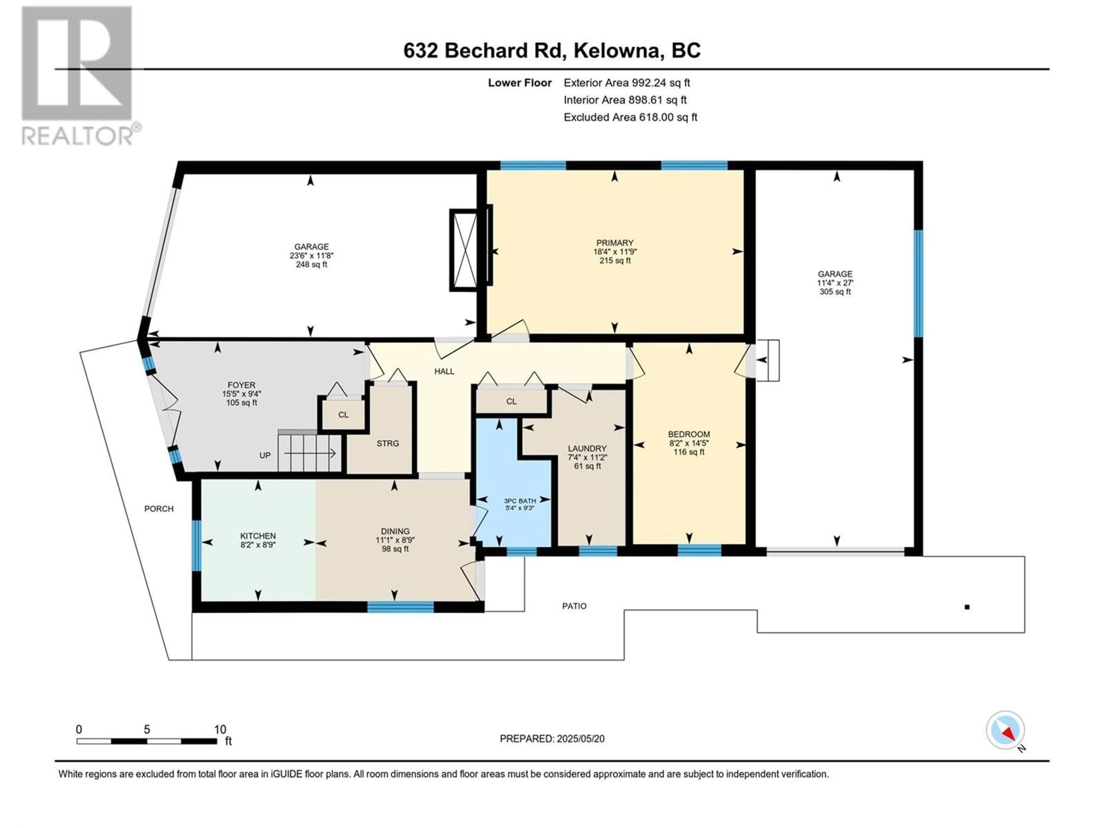 Floor plan for 632 BECHARD ROAD, Kelowna British Columbia V1W3G2