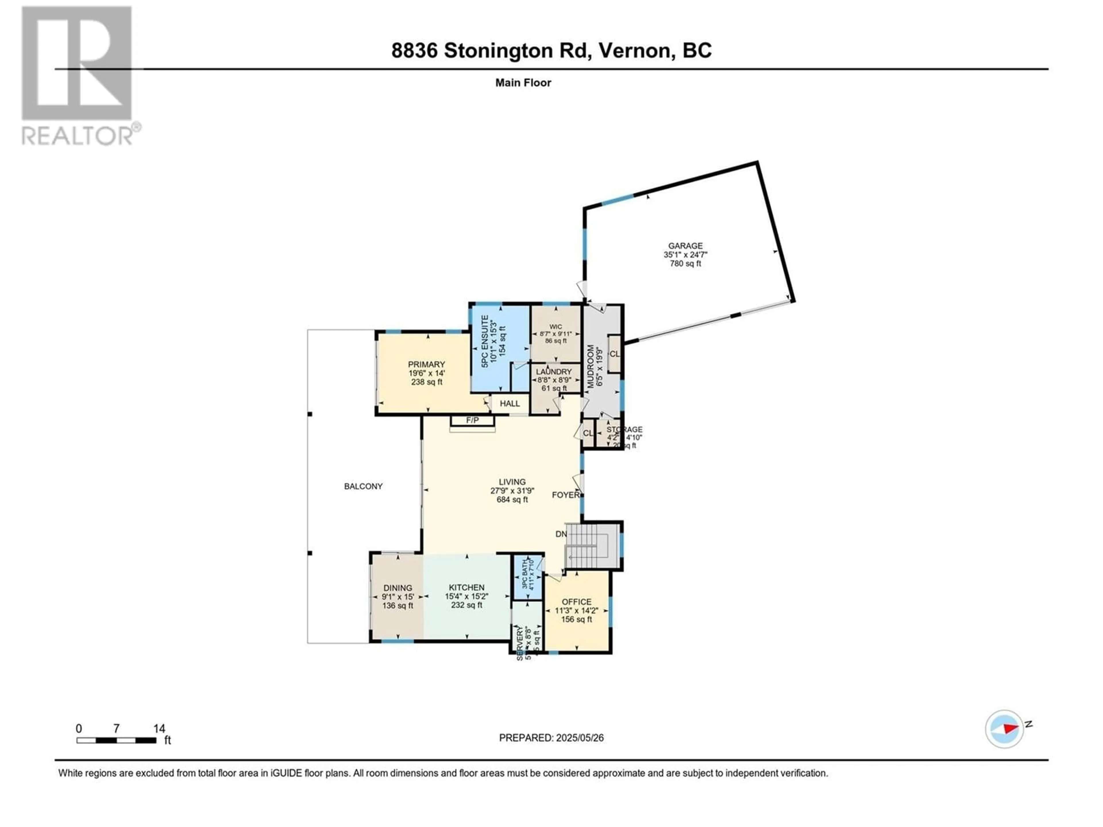 Floor plan for 8836 STONINGTON ROAD, Vernon British Columbia V1H2K8