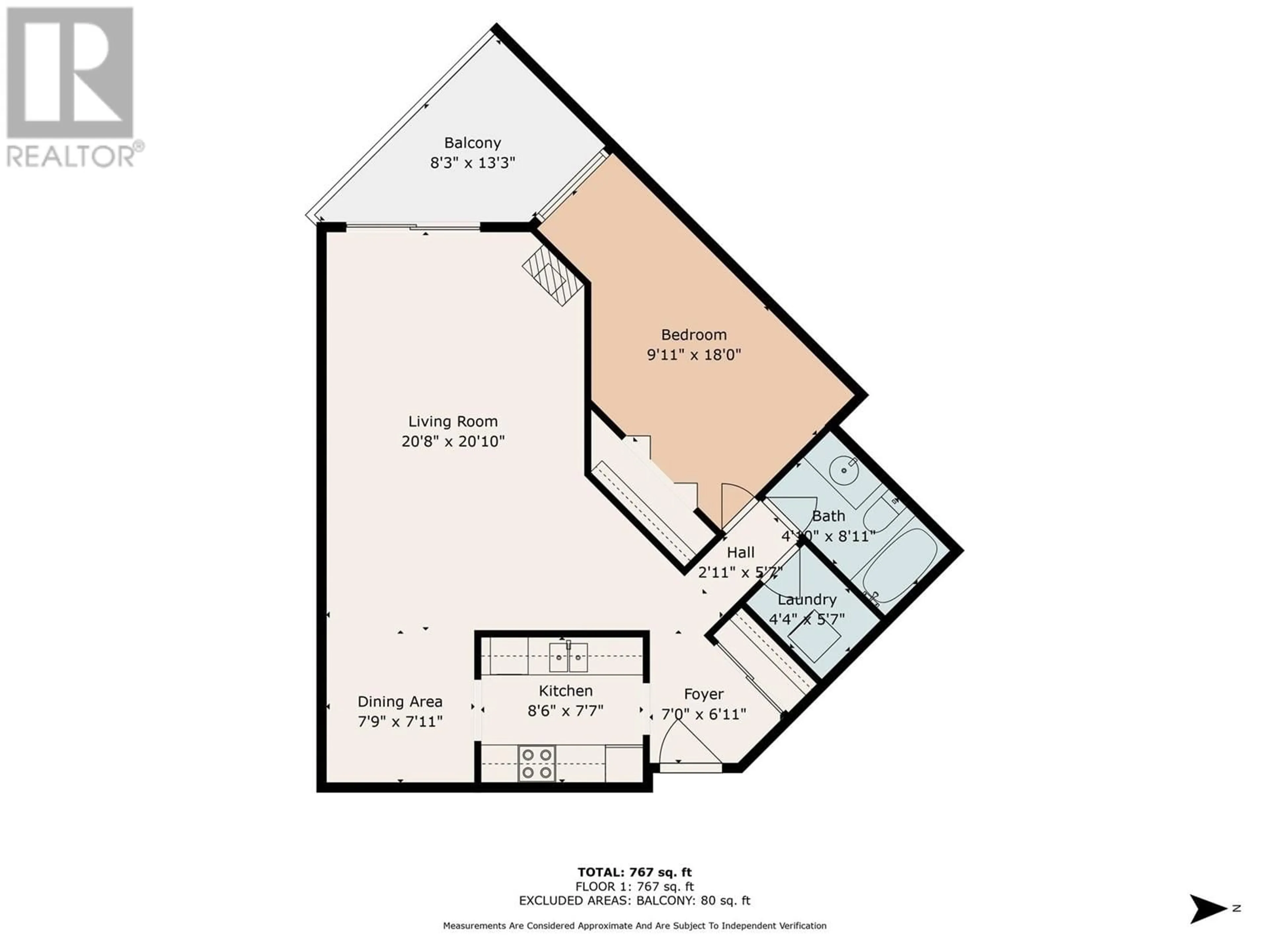 Floor plan for 317 - 669 HOUGHTON ROAD, Kelowna British Columbia V1X7L3