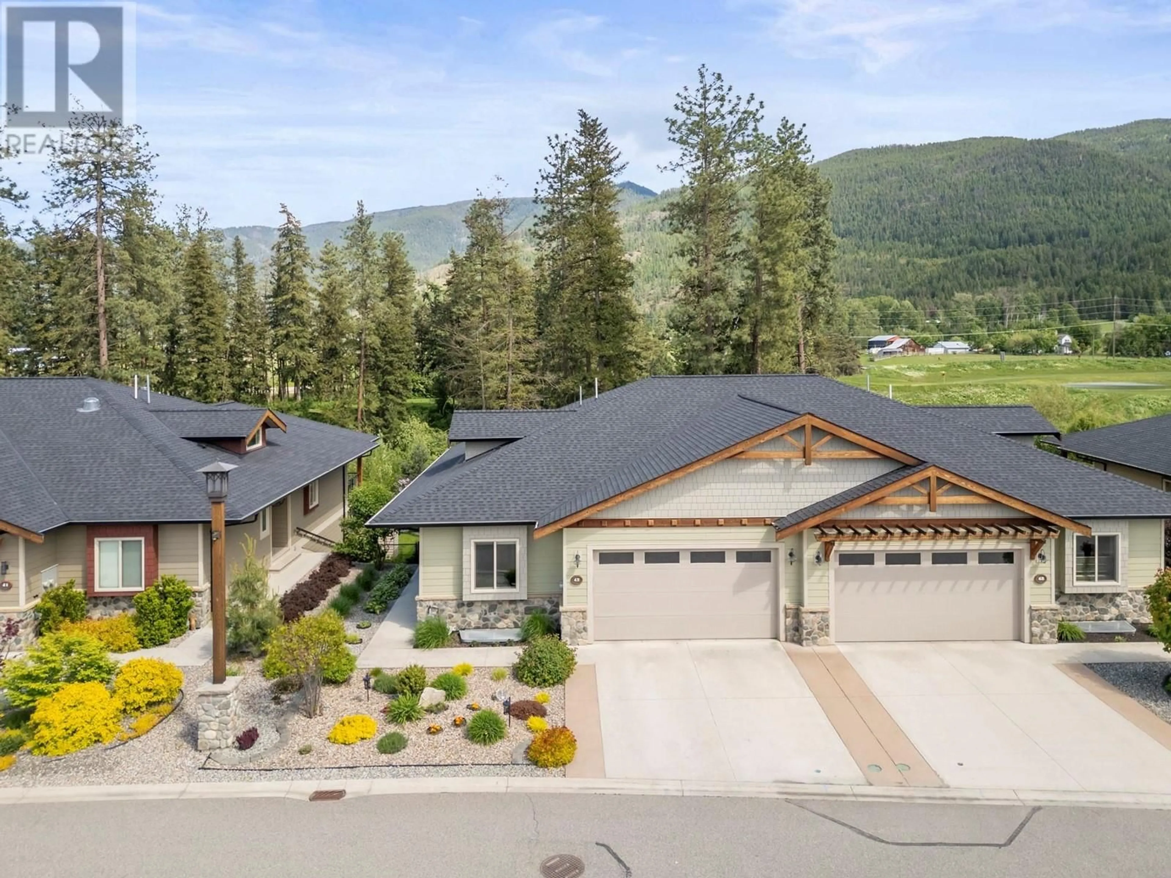 A pic from outside/outdoor area/front of a property/back of a property/a pic from drone, mountain view for 42 - 2444 YORK AVENUE, Armstrong British Columbia V0E1B1