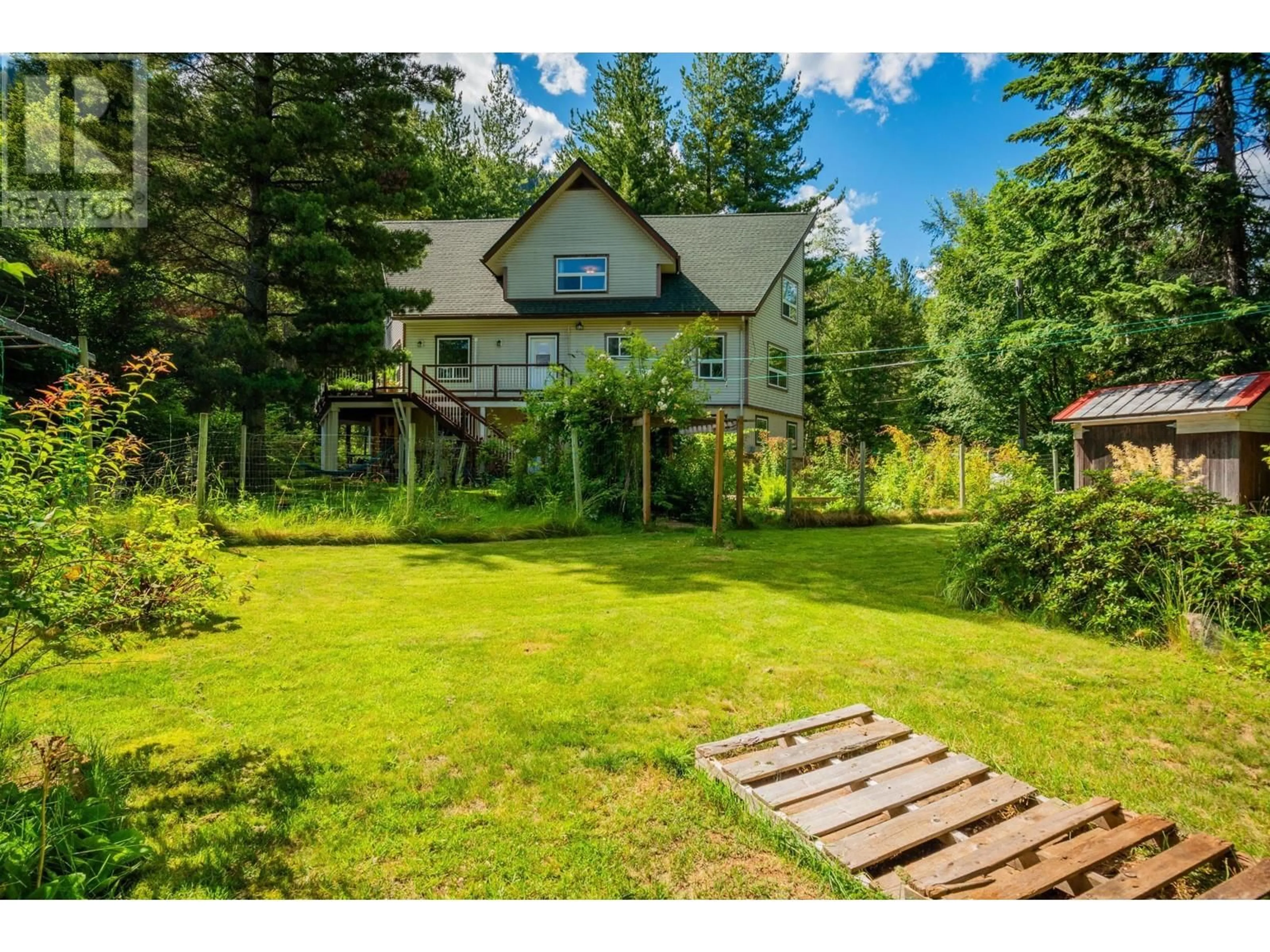 A pic from outside/outdoor area/front of a property/back of a property/a pic from drone, forest/trees view for 4826 FLETCHER CREEK FRONTAGE ROAD, Fletcher Creek British Columbia V0G1M0