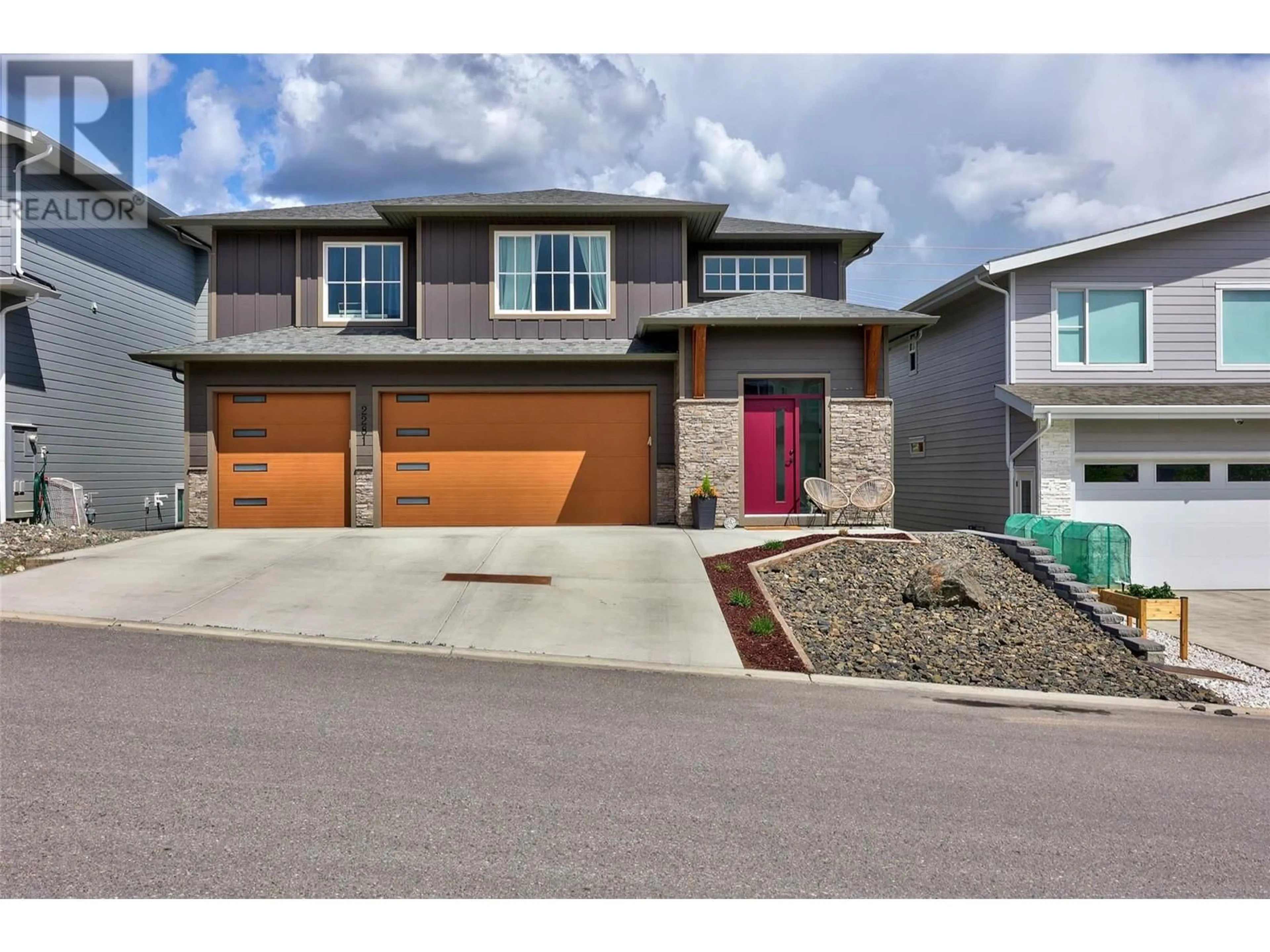 Home with brick exterior material, street for 2281 SADDLEBACK DRIVE, Kamloops British Columbia V2B0G7