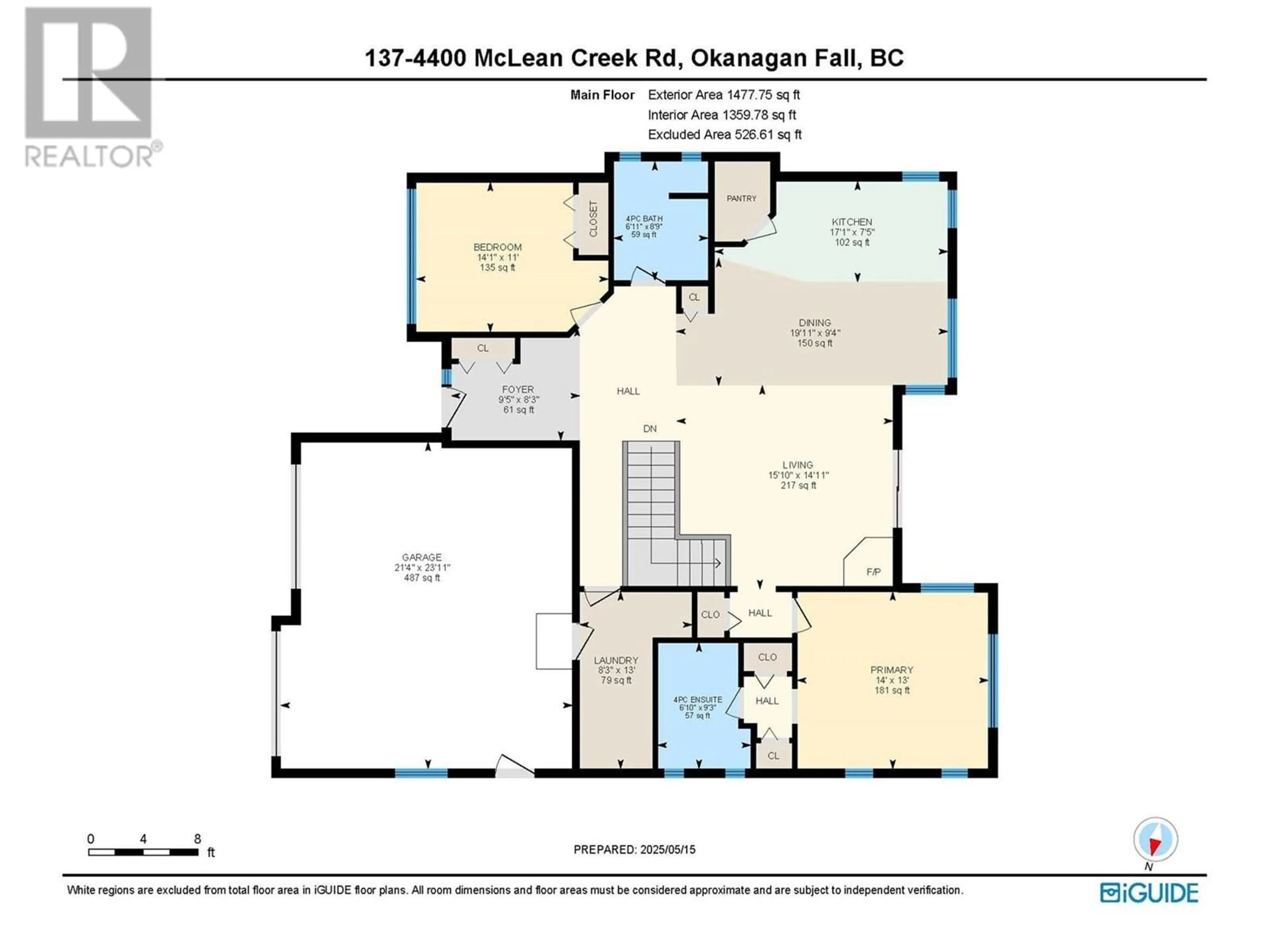 Floor plan for 137 - 4400 MCLEAN CREEK ROAD, Okanagan Falls British Columbia V0H1R6