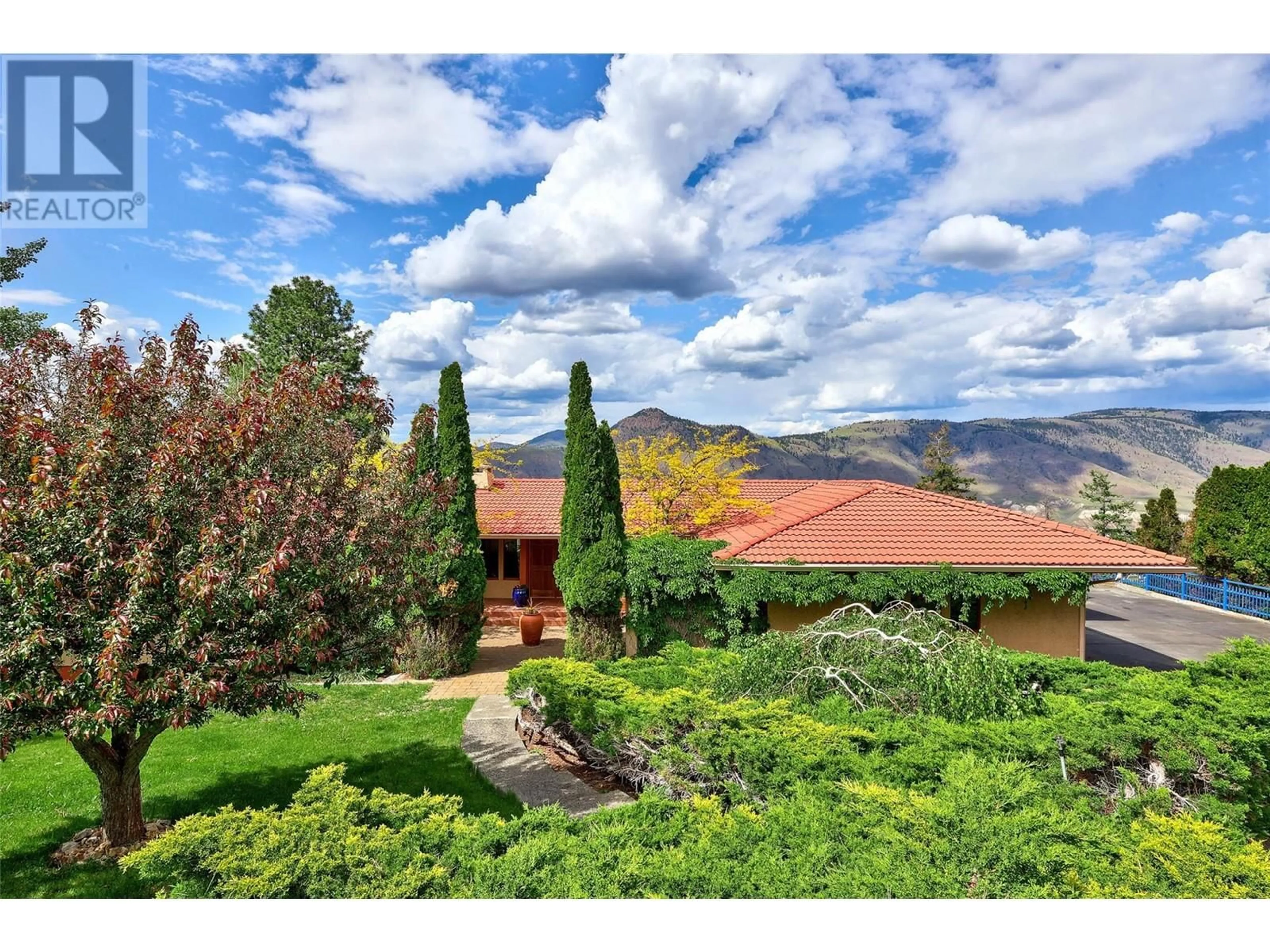 A pic from outside/outdoor area/front of a property/back of a property/a pic from drone, mountain view for 1446 ROSE HILL ROAD, Kamloops British Columbia V2E1L4