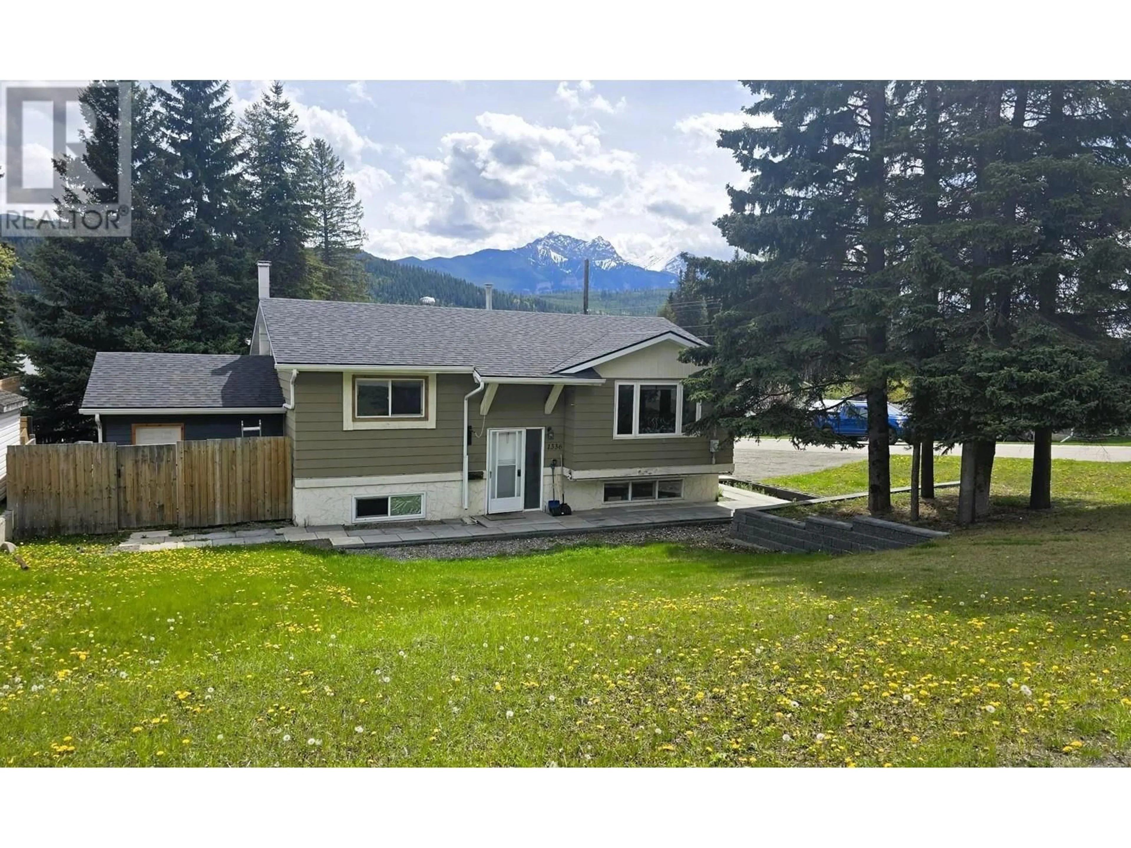 A pic from outside/outdoor area/front of a property/back of a property/a pic from drone, mountain view for 1336 ALPINE DRIVE, Elkford British Columbia V0B1H0