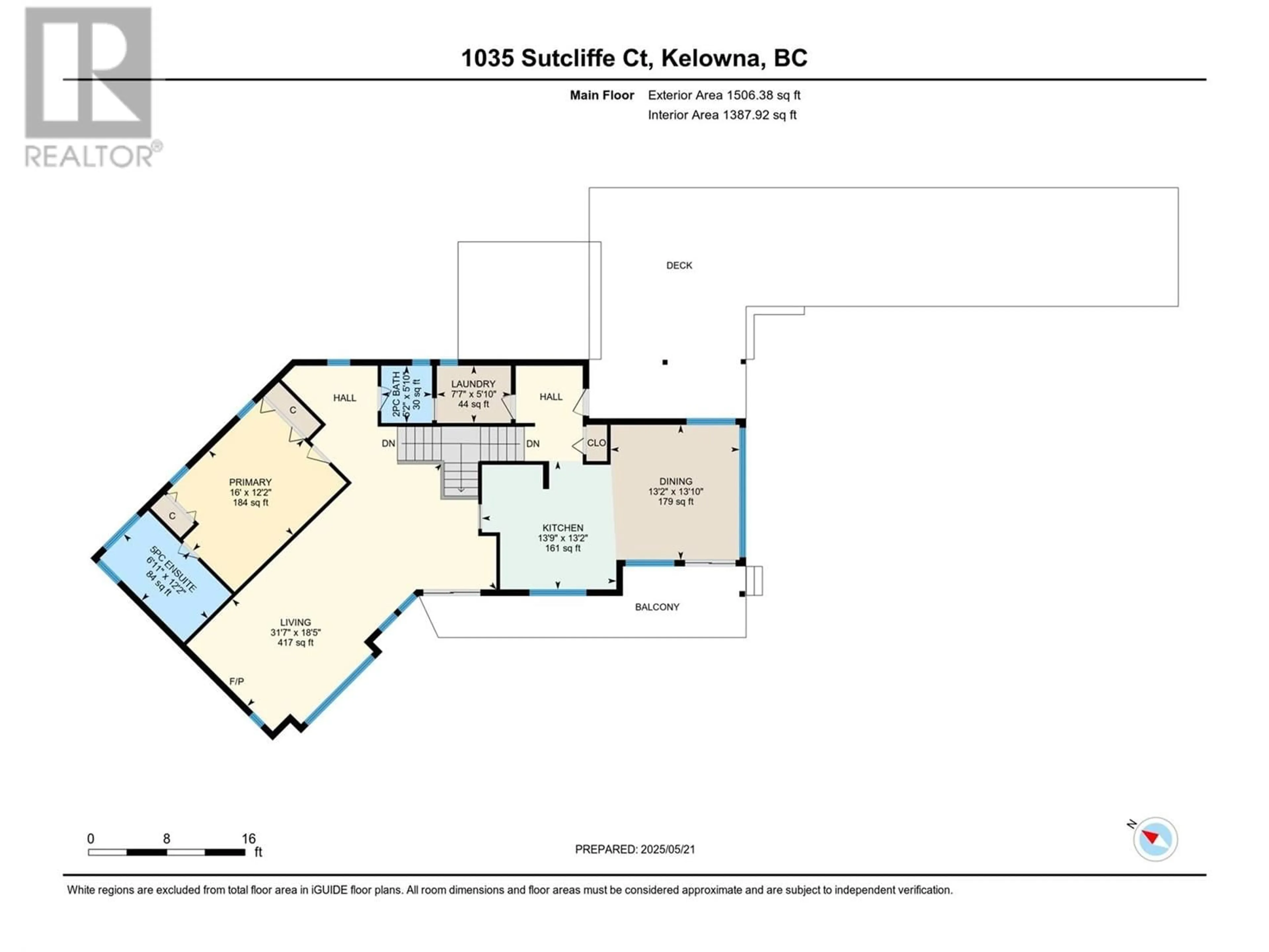 Floor plan for 1035 SUTCLIFFE COURT, Kelowna British Columbia V1P1B6