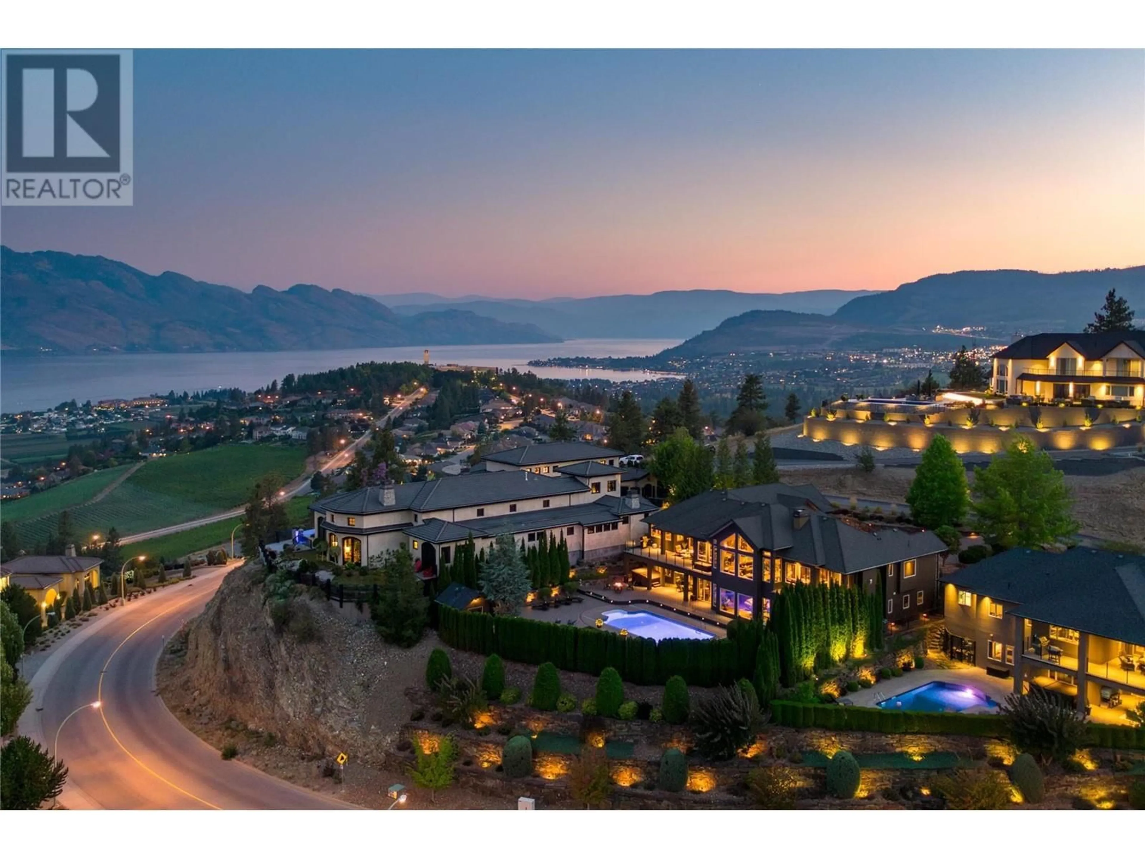 A pic from outside/outdoor area/front of a property/back of a property/a pic from drone, mountain view for 1528 VINEYARD DRIVE, West Kelowna British Columbia V4T2Y7