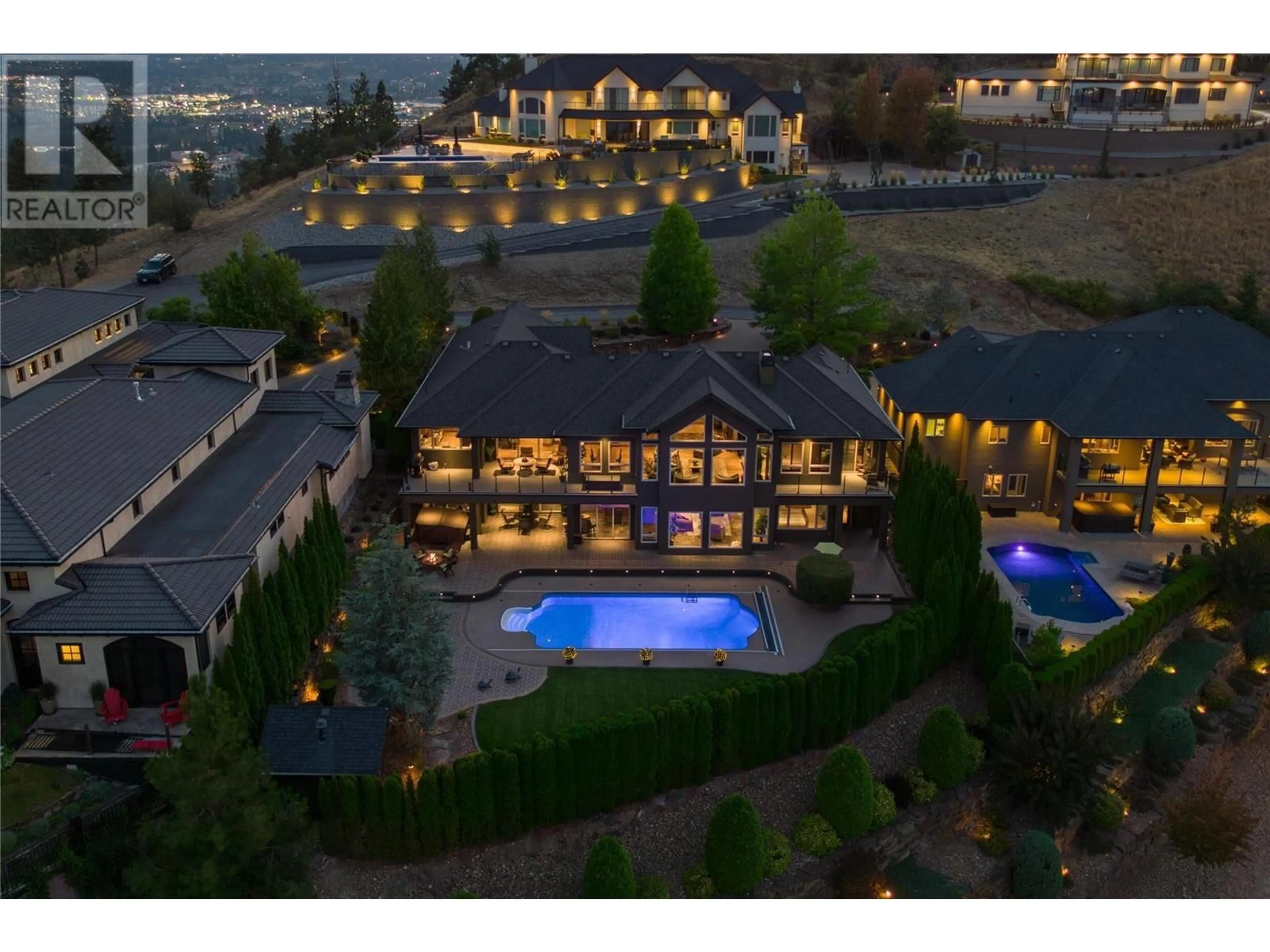 A pic from outside/outdoor area/front of a property/back of a property/a pic from drone, water/lake/river/ocean view for 1528 VINEYARD DRIVE, West Kelowna British Columbia V4T2Y7