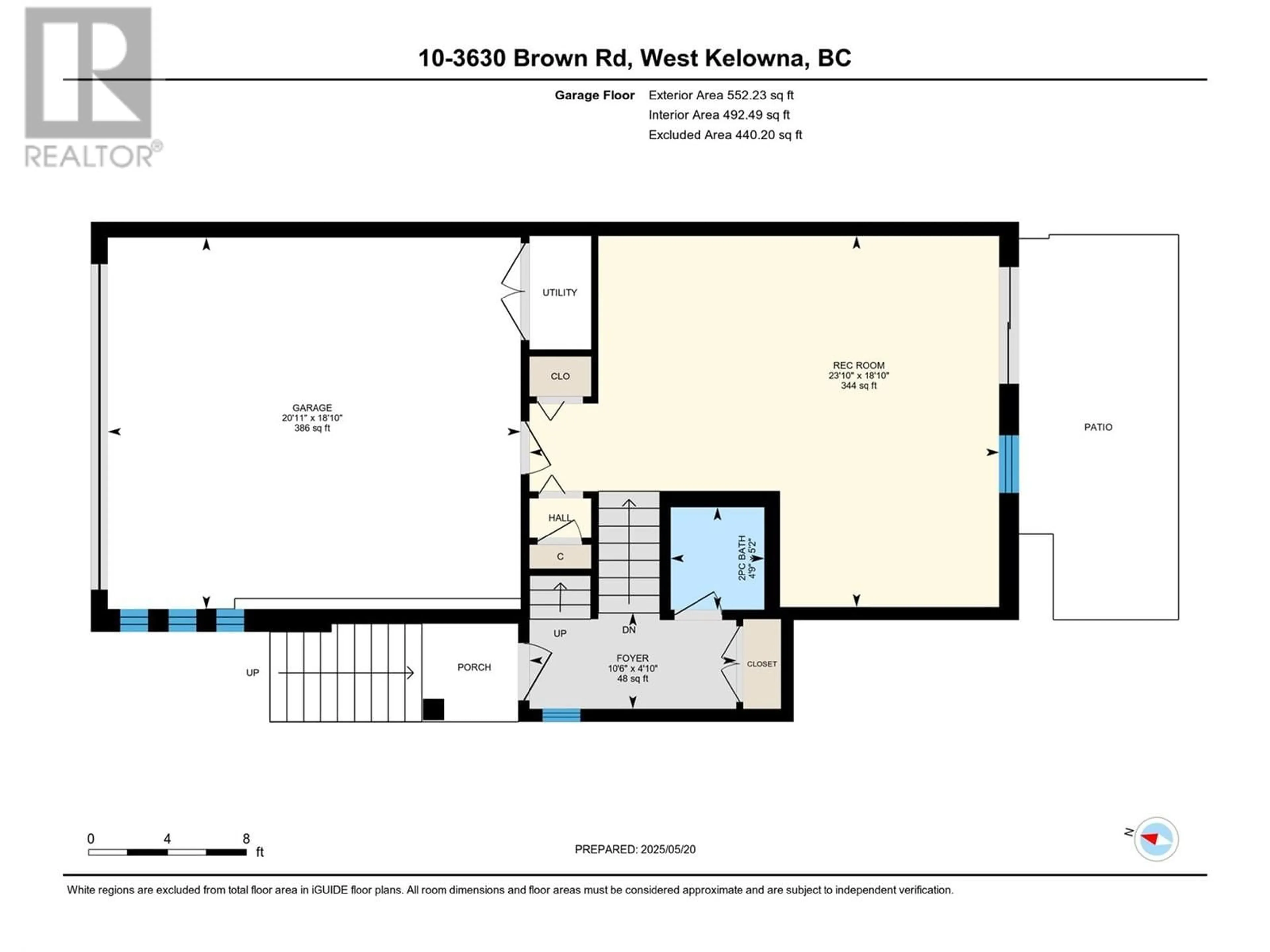 Floor plan for 10 - 3620 BROWN ROAD, West Kelowna British Columbia V4T3L2