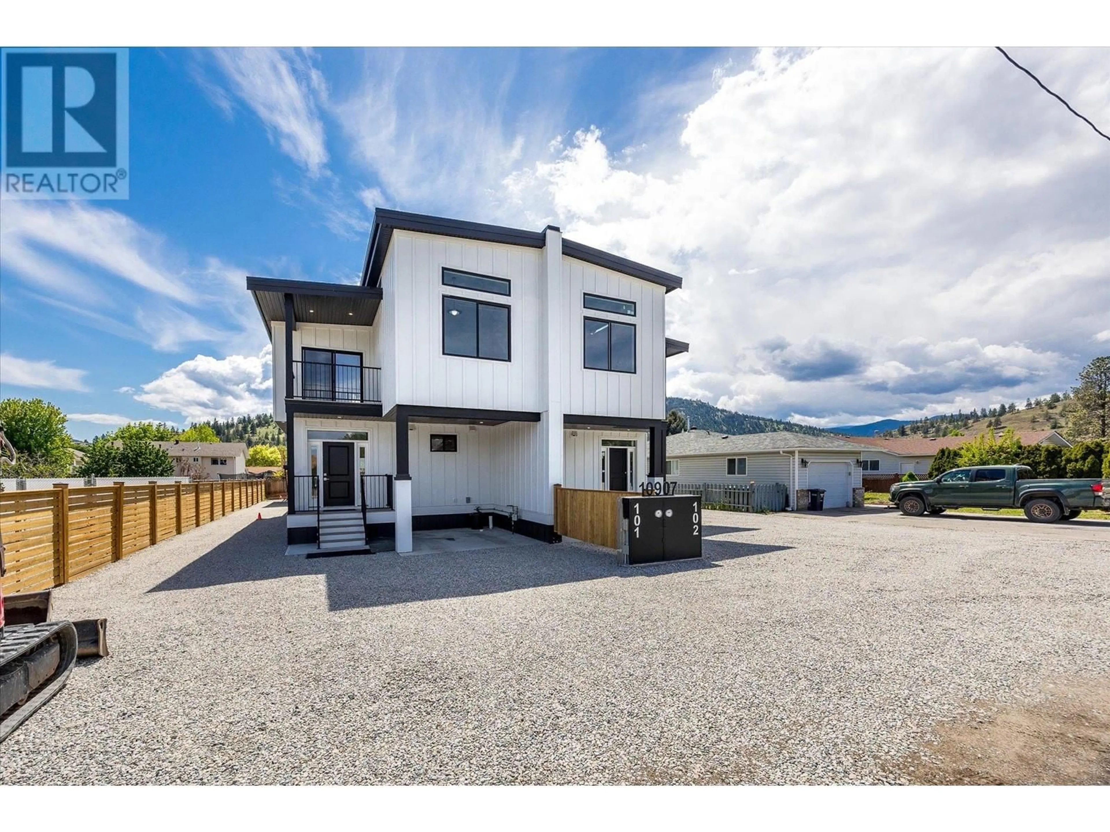 A pic from outside/outdoor area/front of a property/back of a property/a pic from drone, mountain view for 10907 PRAIRIE VALLEY ROAD, Summerland British Columbia V0H1Z8